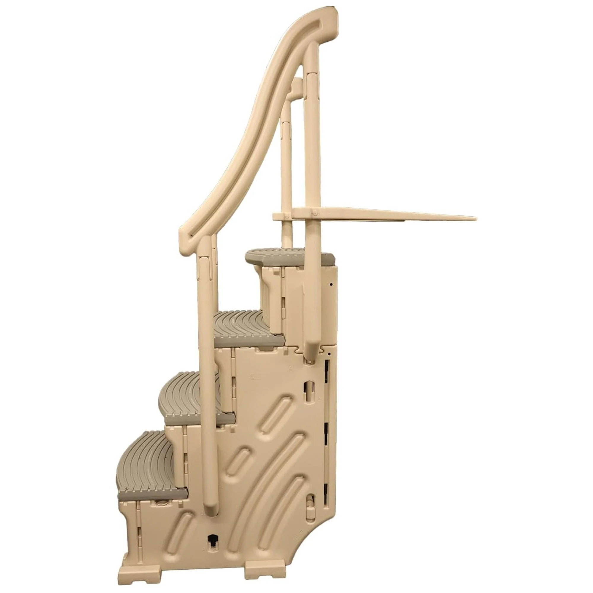 Confer Plastics CCX-AG 4 Step Above Ground Pool Ladder Stair Entry System, Grey - Image 2