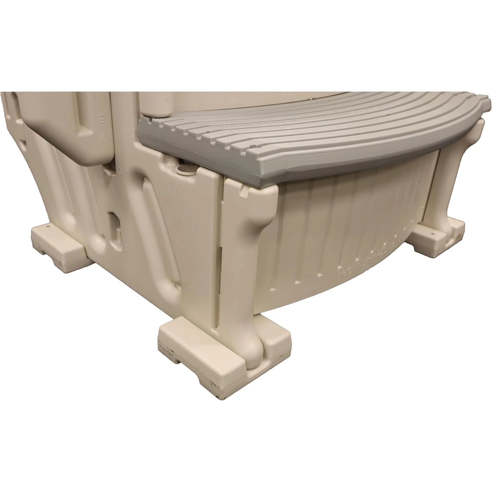 Confer Plastics CCX-AG 4 Step Above Ground Pool Ladder Stair Entry System, Grey - Image 5