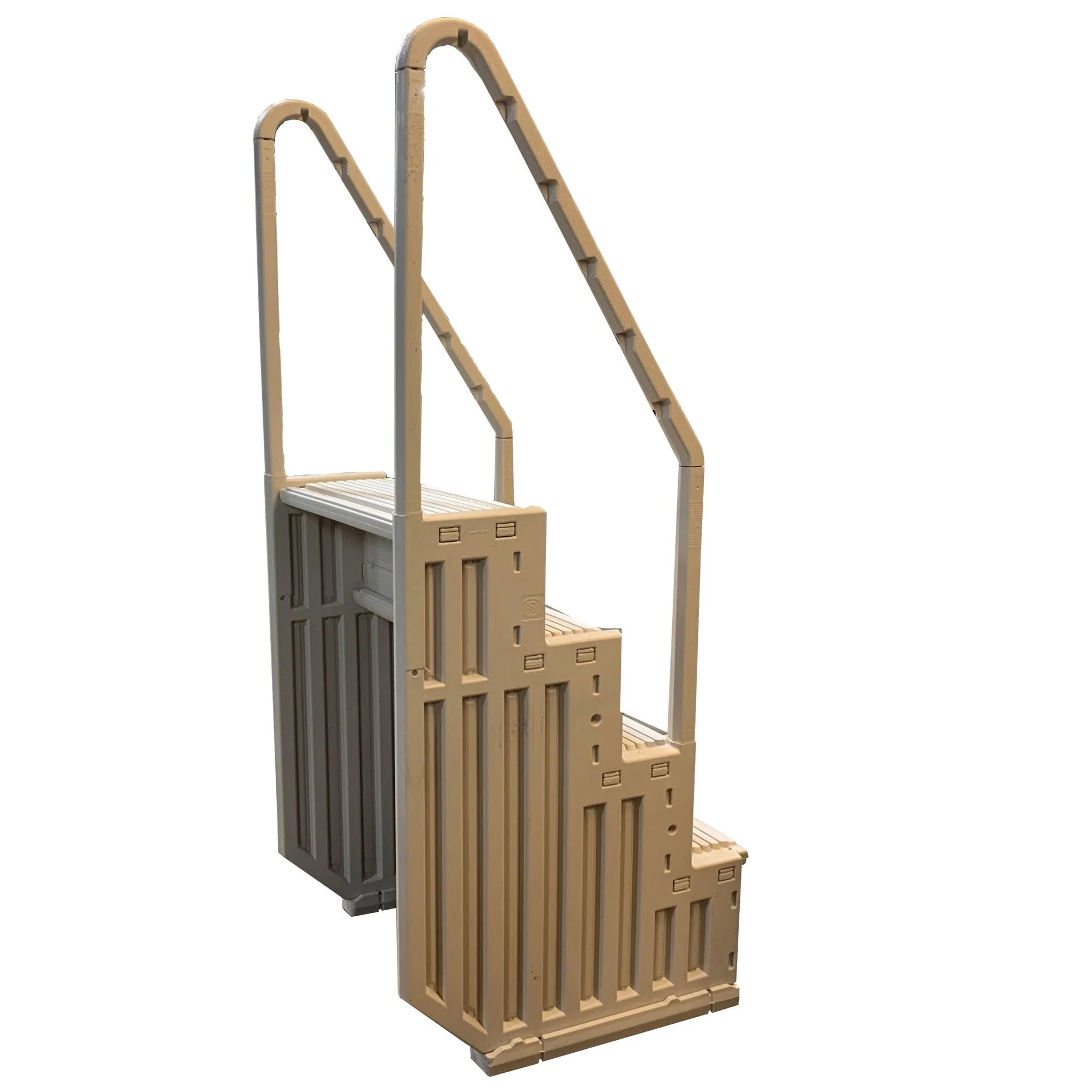 Confer Plastics InPool Step Ladder, Above Ground Swimming Pool Stairs, Warm Gray - Image 4