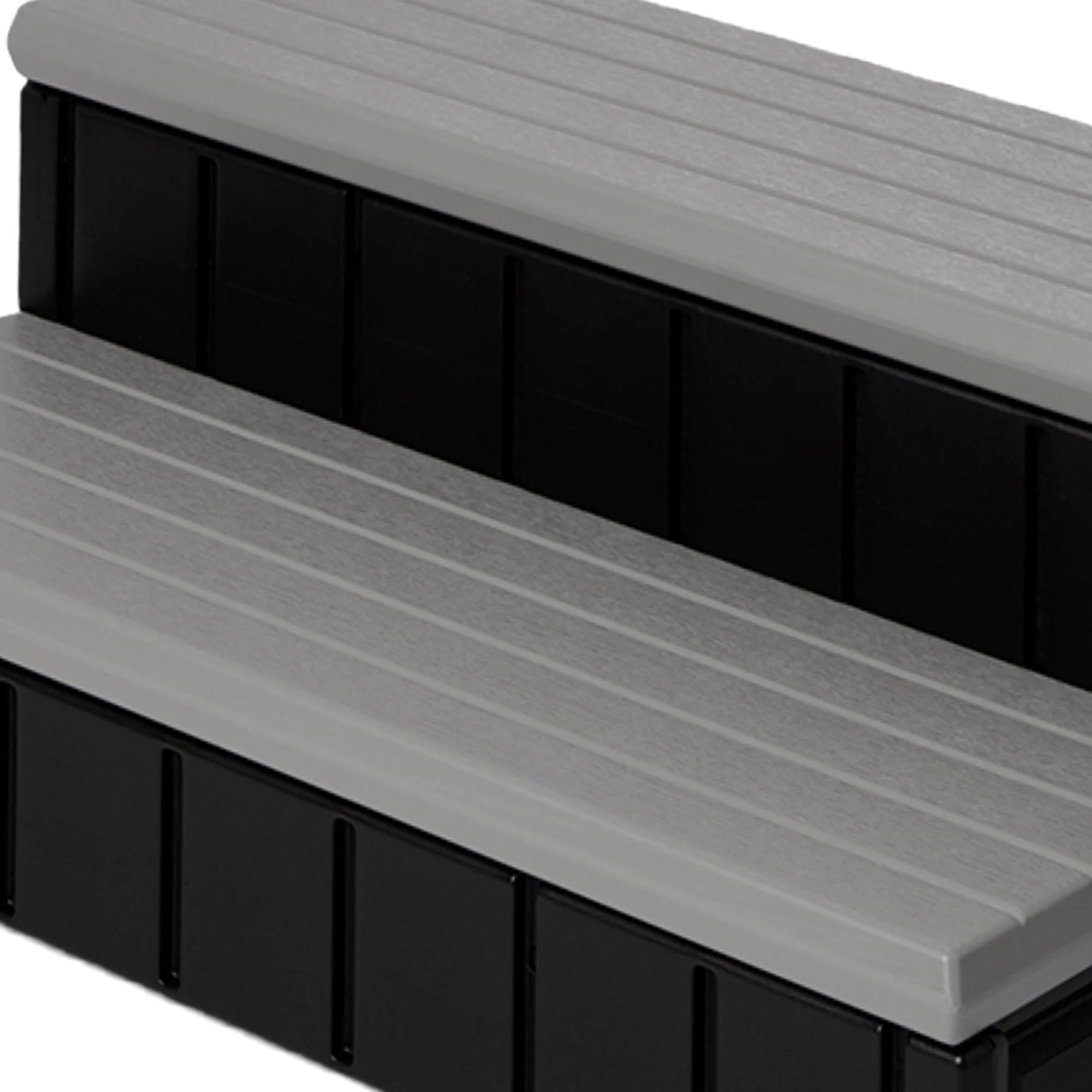 Confer Plastics Leisure Accents Deluxe Spa Steps, 36" Wide Hot Tub Stairs, Gray - Image 7