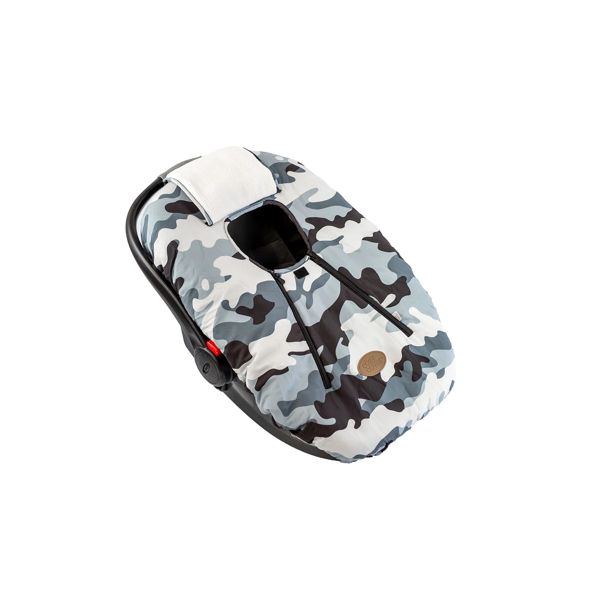 CozyBaby Original Infant Car Seat Cover w/ Dual Zippers & Elastic Edge, Camo - Image 11