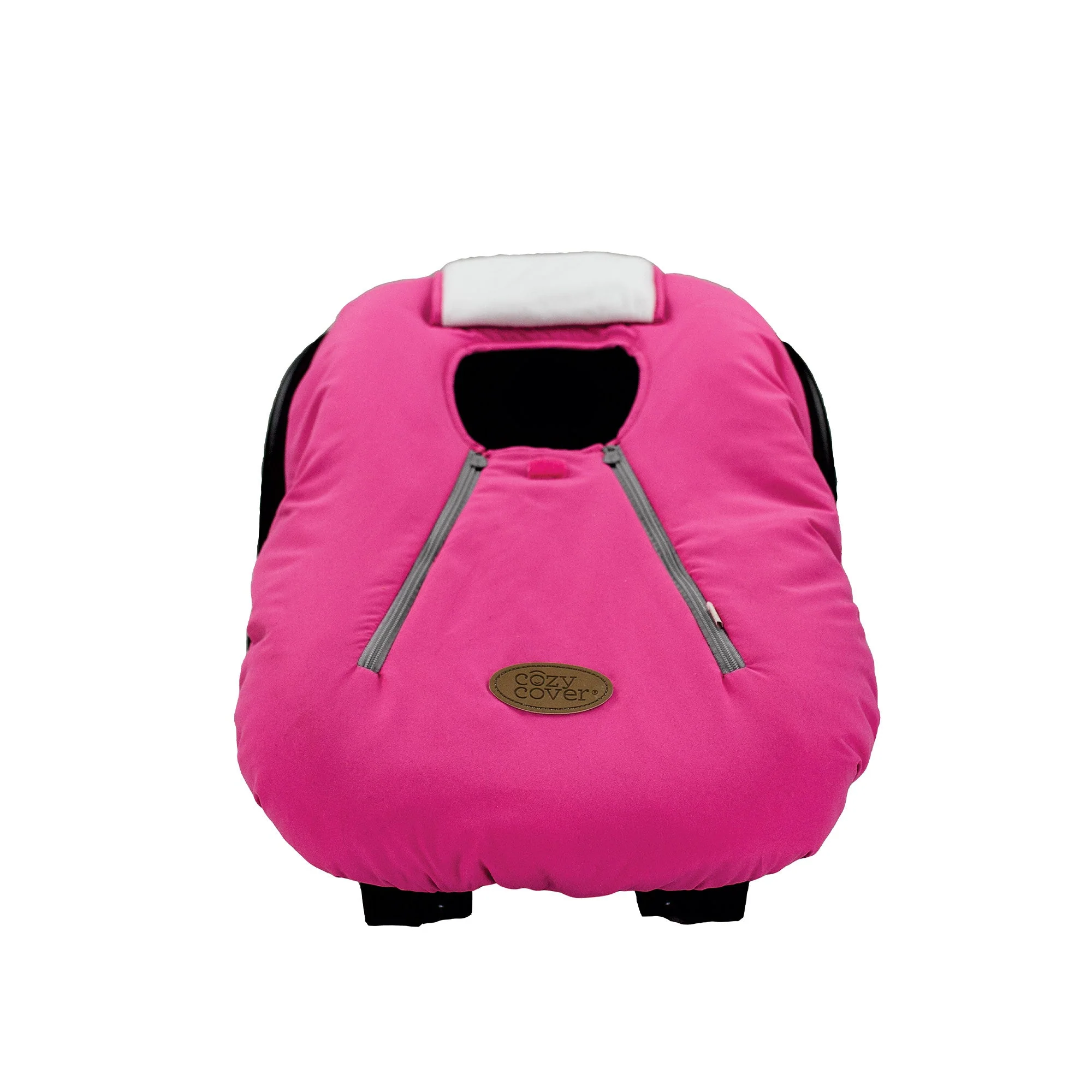 CozyBaby Original Infant Car Seat Cover w/ Dual Zippers & Elastic Edge, Pink - Image 9