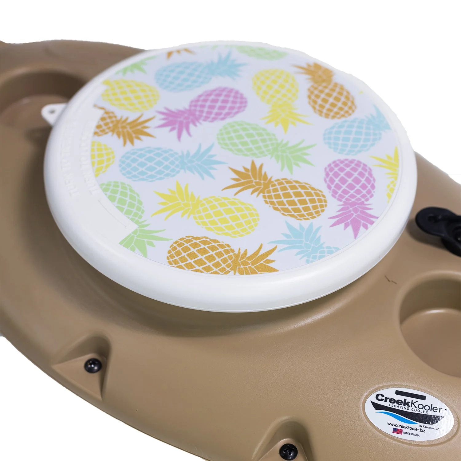 CreekKooler Pineapple Print Insulated Floating Cooler Lid, 15 Quarts (Lid Only) - Image 2