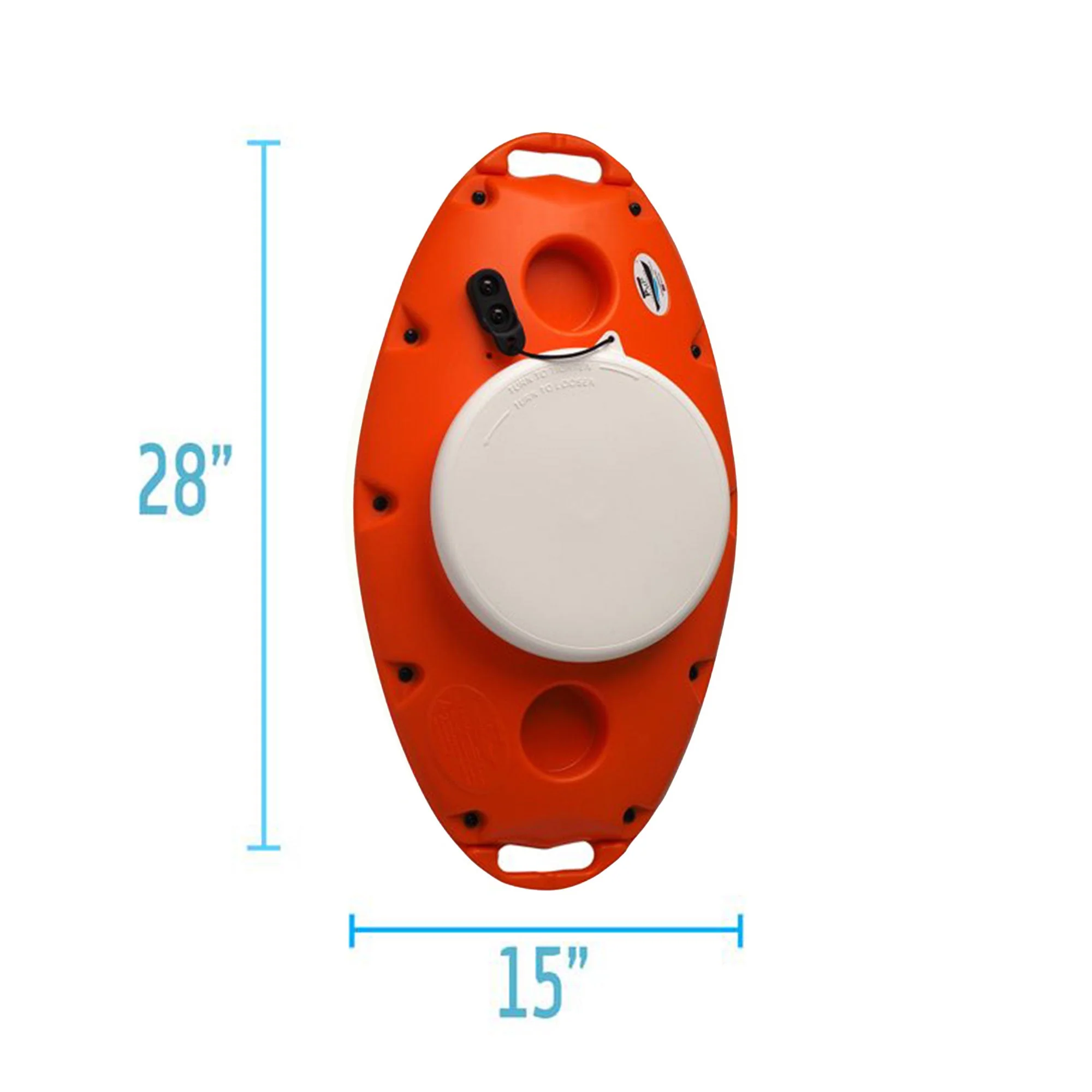 CreekKooler Pup 15 Quart Portable Floating Beverage Water/Can Cooler, Orange - Image 5