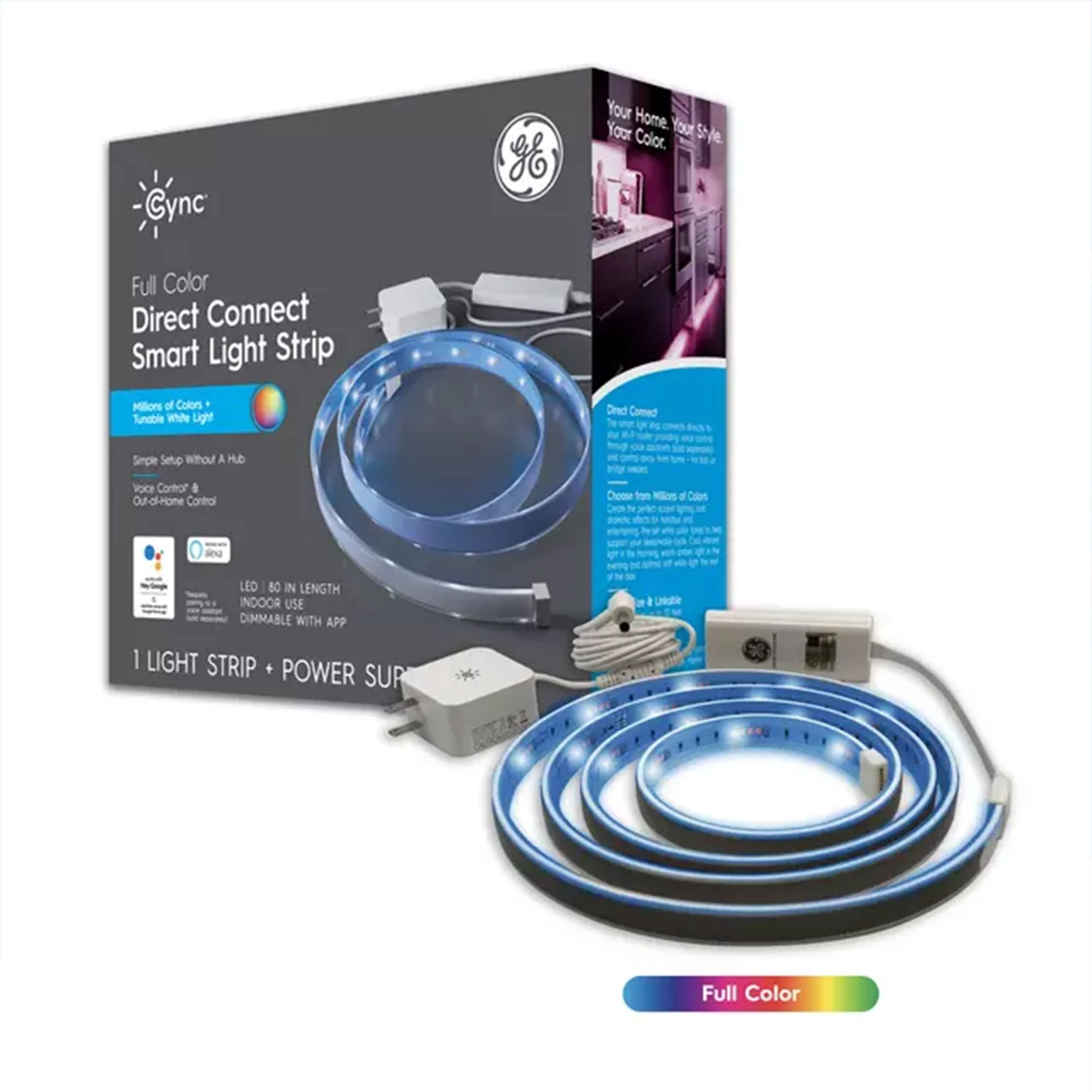 Cync Smart LED Light Strip with Voice and Out of Home Control, 80 Inches Long - Image 6