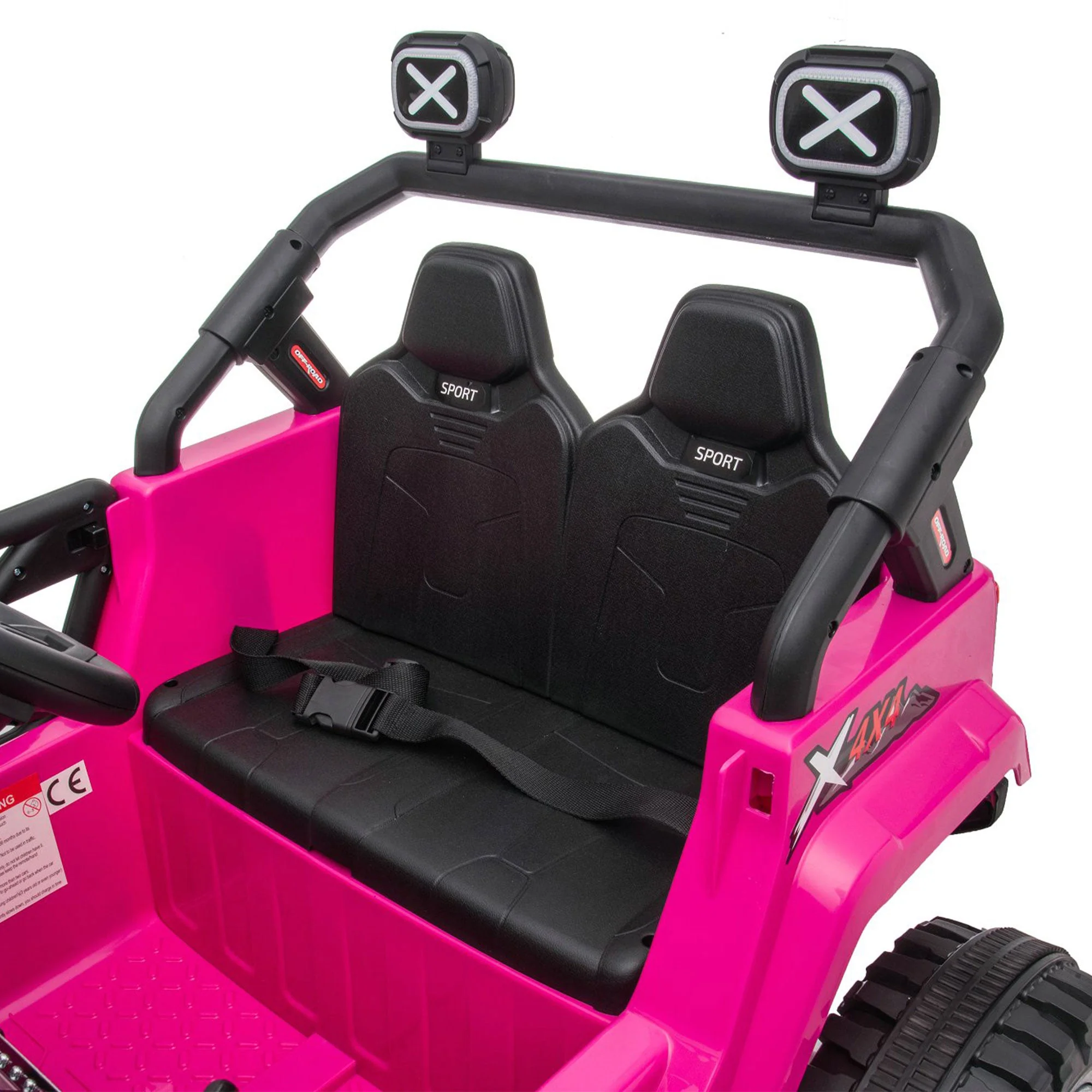 DAKOTT 12V Ride On Truck Electric Off Road Car w/Remote Control for Kids, Pink - Image 9