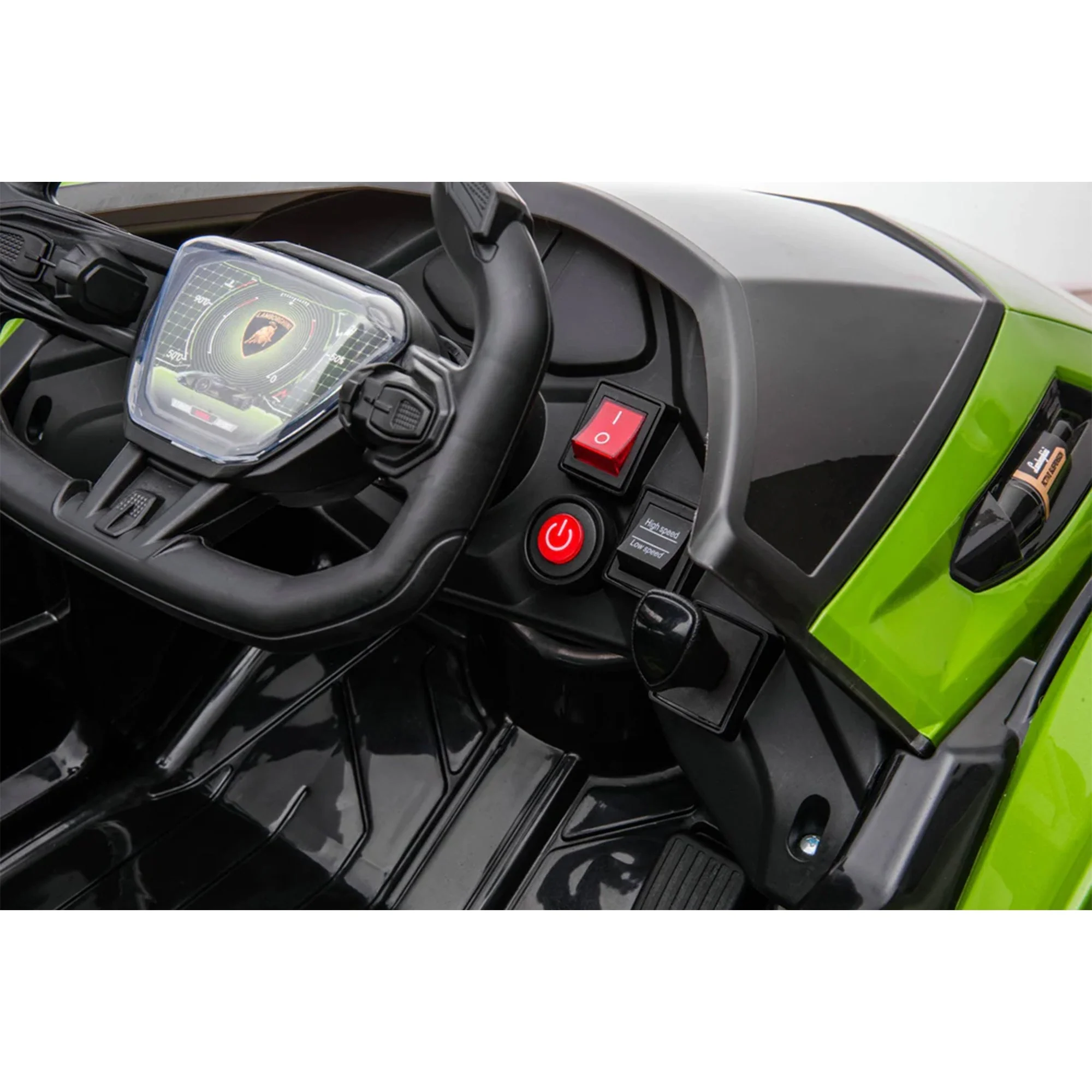 Dakott Lamborghini Gran Turismo V12 Vision Battery Power Ride On Car Toy, Green - Image 6