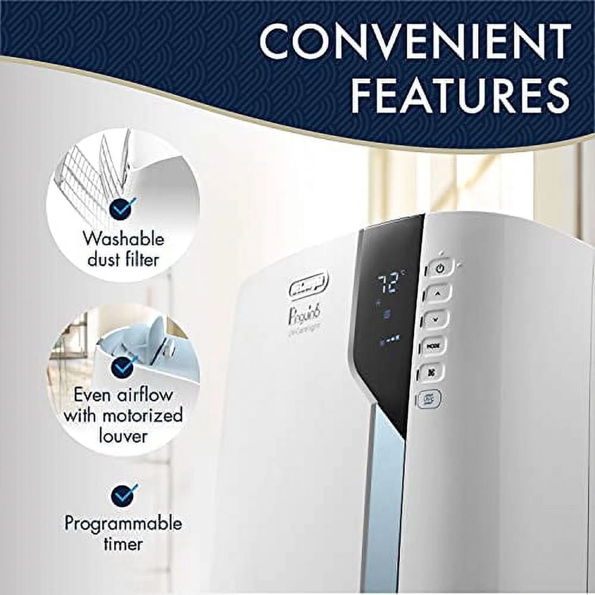 DeLonghi Pinguino 8600 BTU Portable Air Conditioner with with UV-C Technology - Image 3