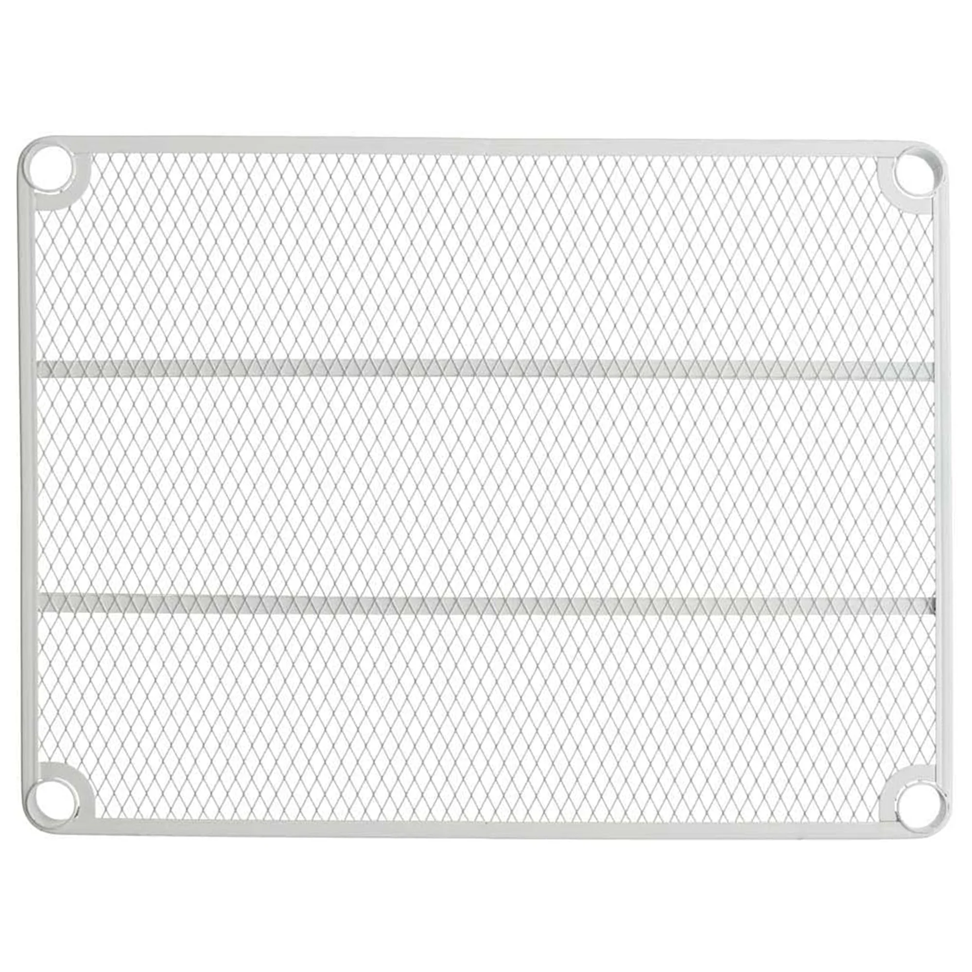 Design Ideas MeshWorks 3 Tier Full-Size Metal Storage Shelving Unit Rack, White - Image 7