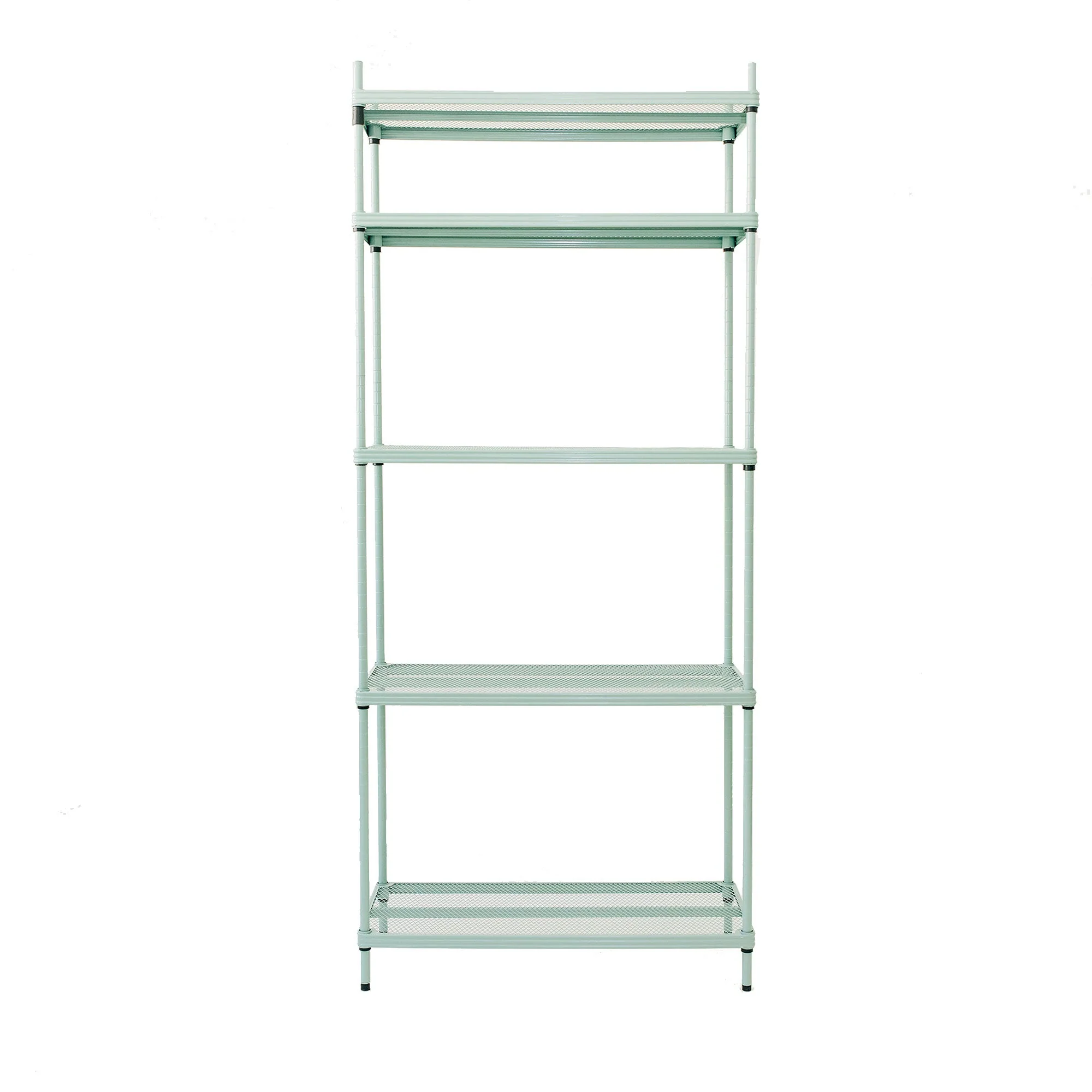 Design Ideas MeshWorks 5 Tier Metal Storage Shelving Unit Rack Bookshelf, Green - Image 8