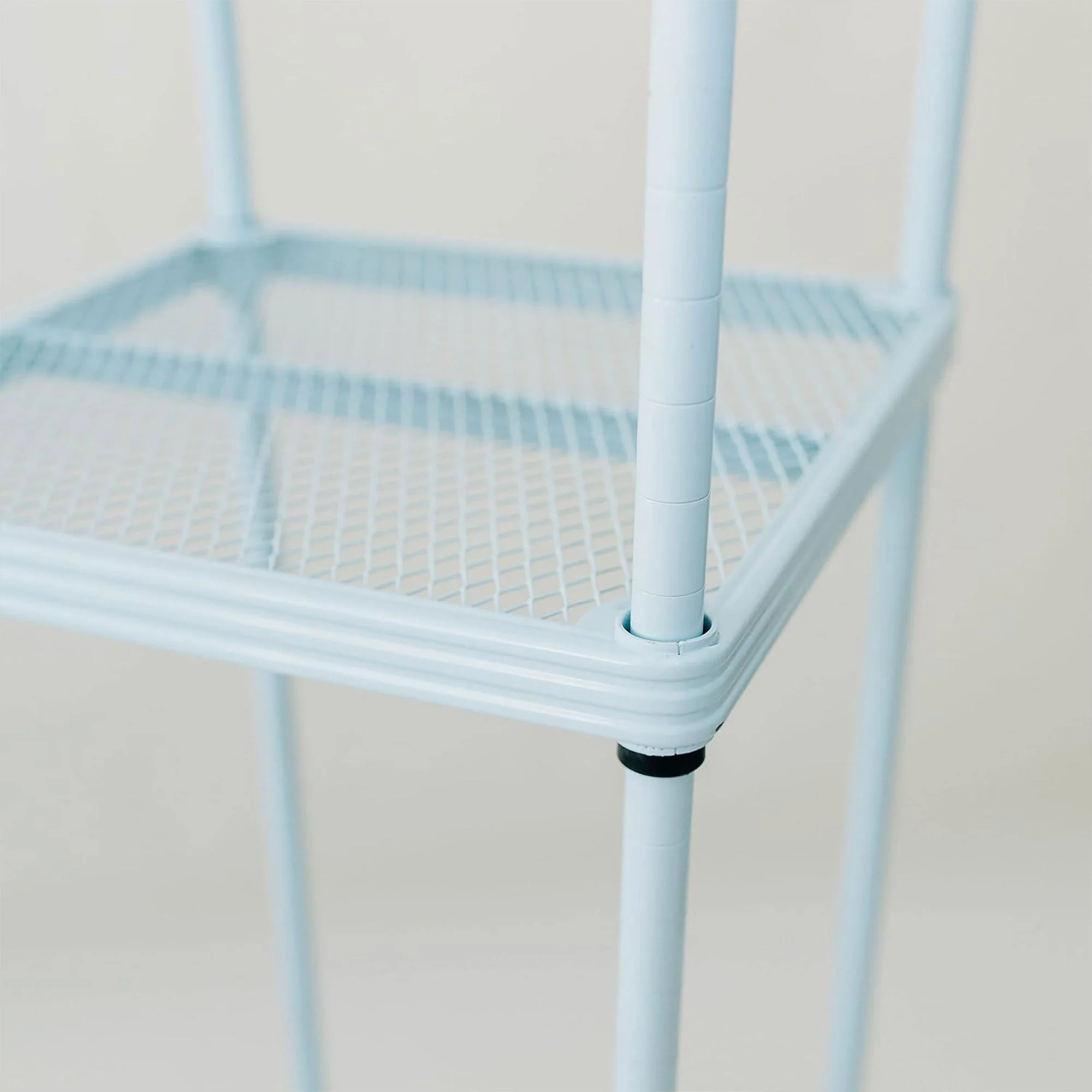 Design Ideas MeshWorks 5 Tier Tower Metal Storage Shelving Unit Rack, Sky Blue - Image 8