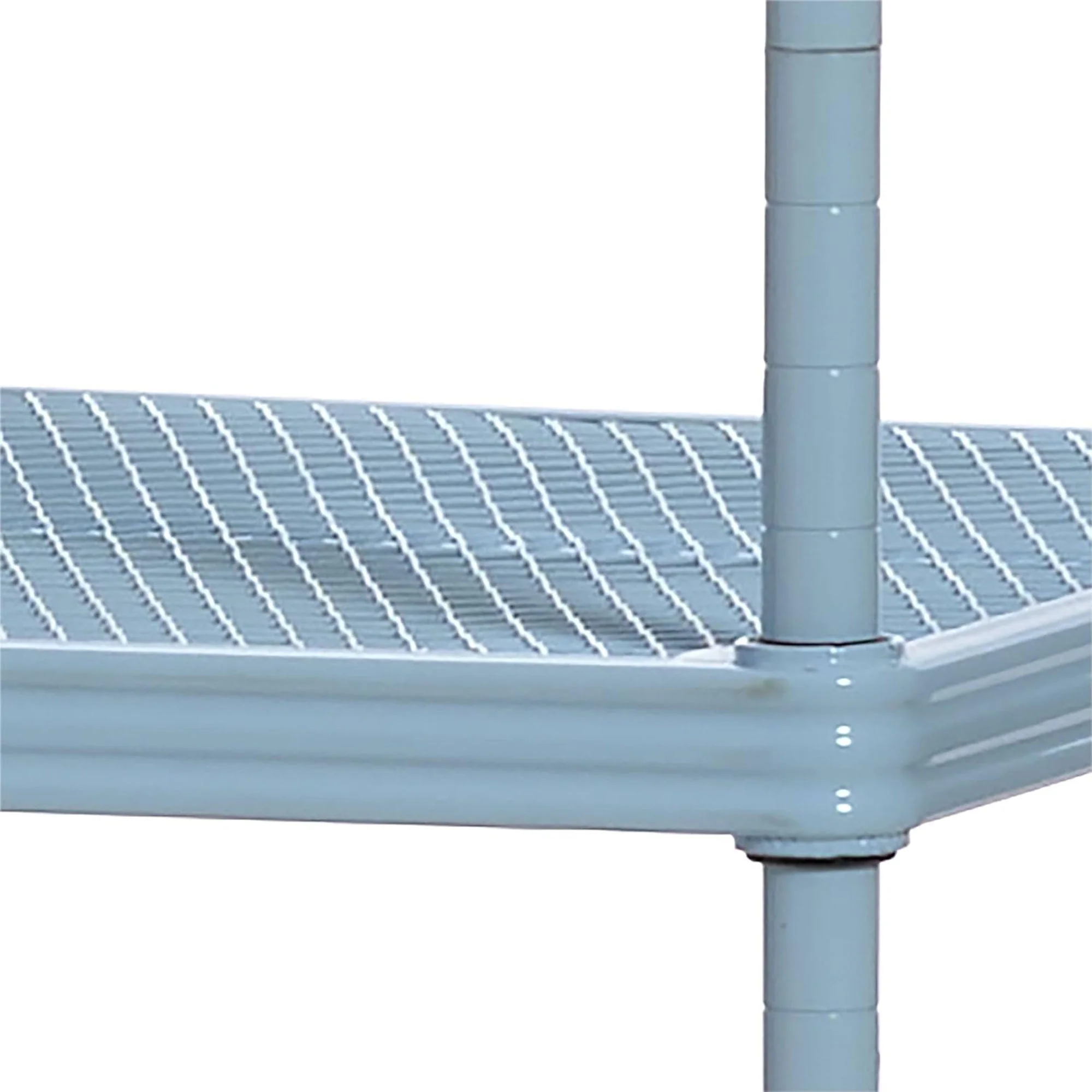 Design Ideas MeshWorks 5 Tier Tower Metal Storage Shelving Unit Rack, Sky Blue - Image 9