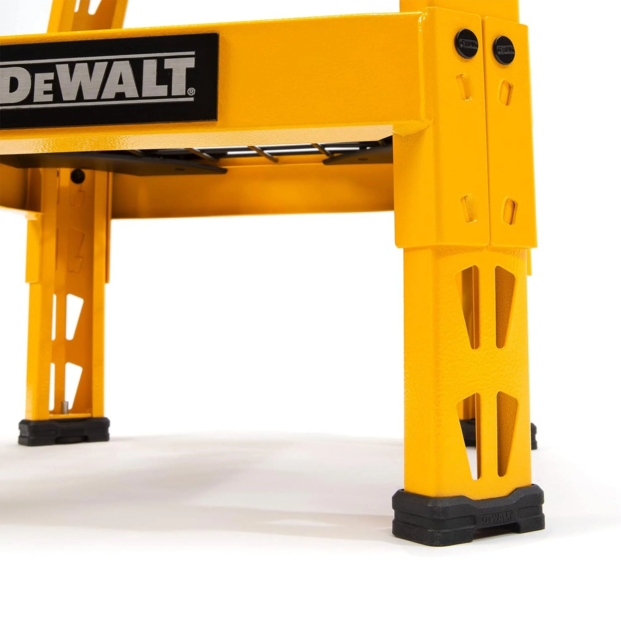 Dewalt Shop Stool 360 Degree Swivel Seat, Tool Shelf, 17.25 x 30 Inches, Black - Image 6