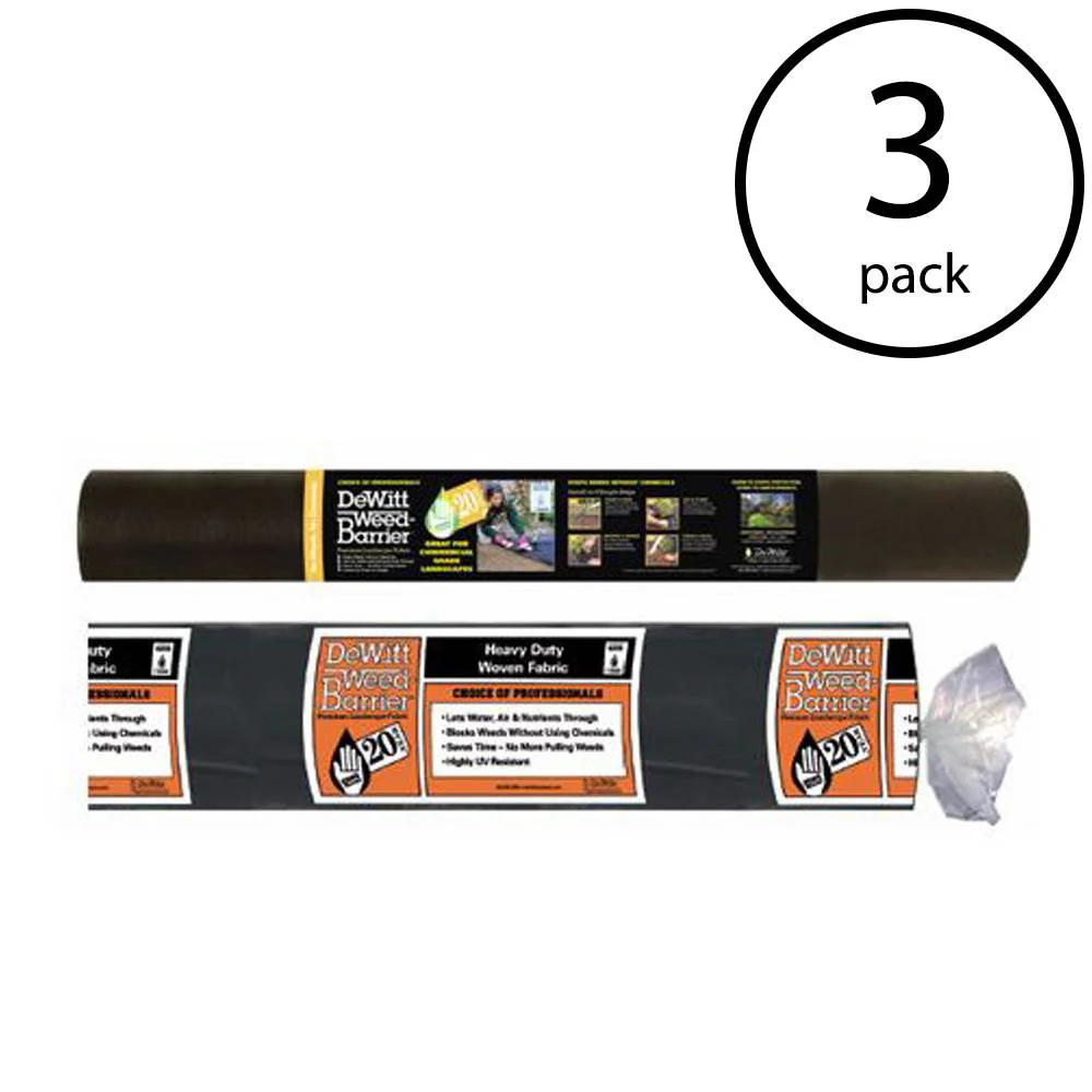 DeWitt 20 Year 4.1-Ounce Landscape Weed Barrier Fabric, 4 x 250 Feet (3 Pack) - Image 6