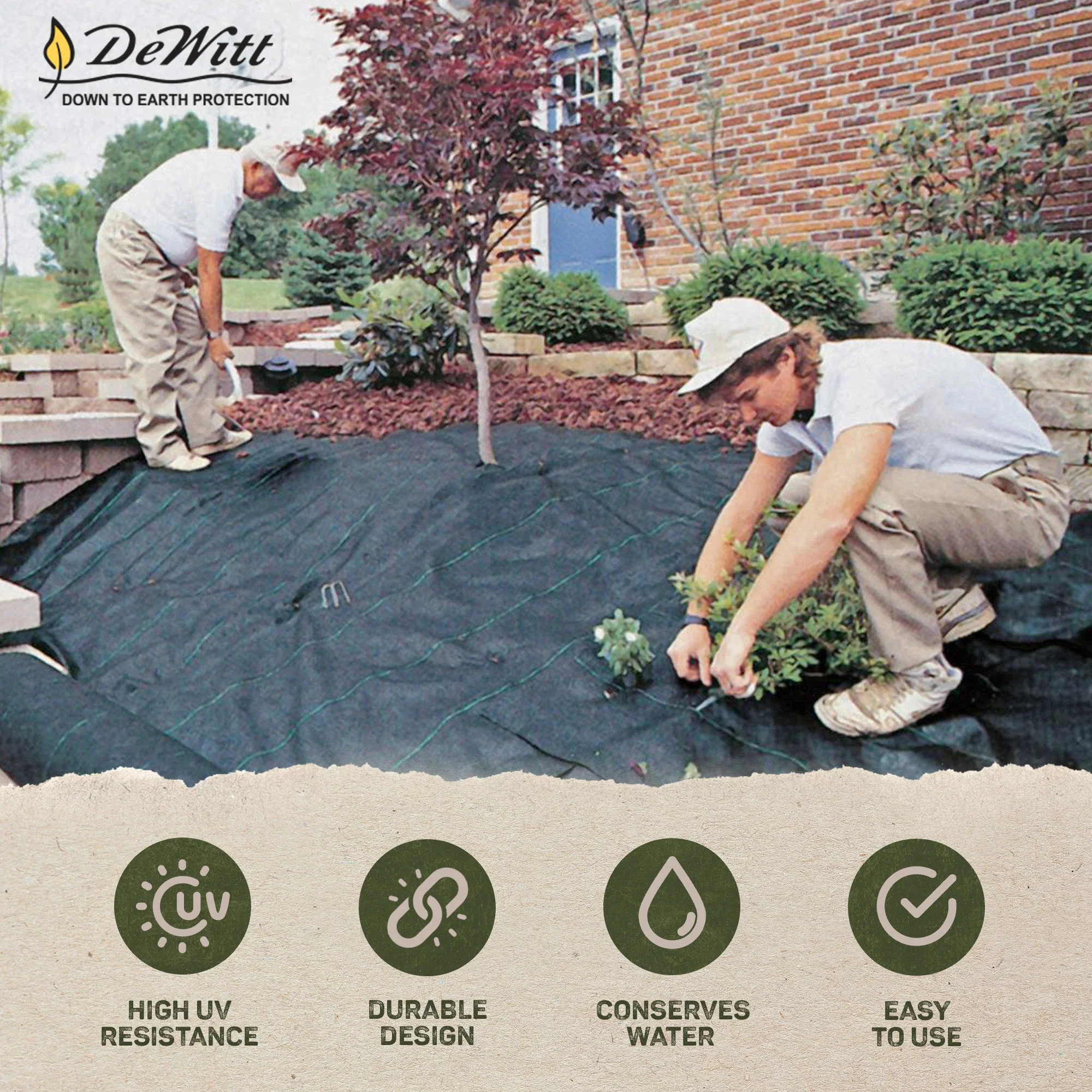 DeWitt 20 Year 4.1oz 3' x 250' Home & Commercial Landscape Weed Barrier Fabric - Image 6