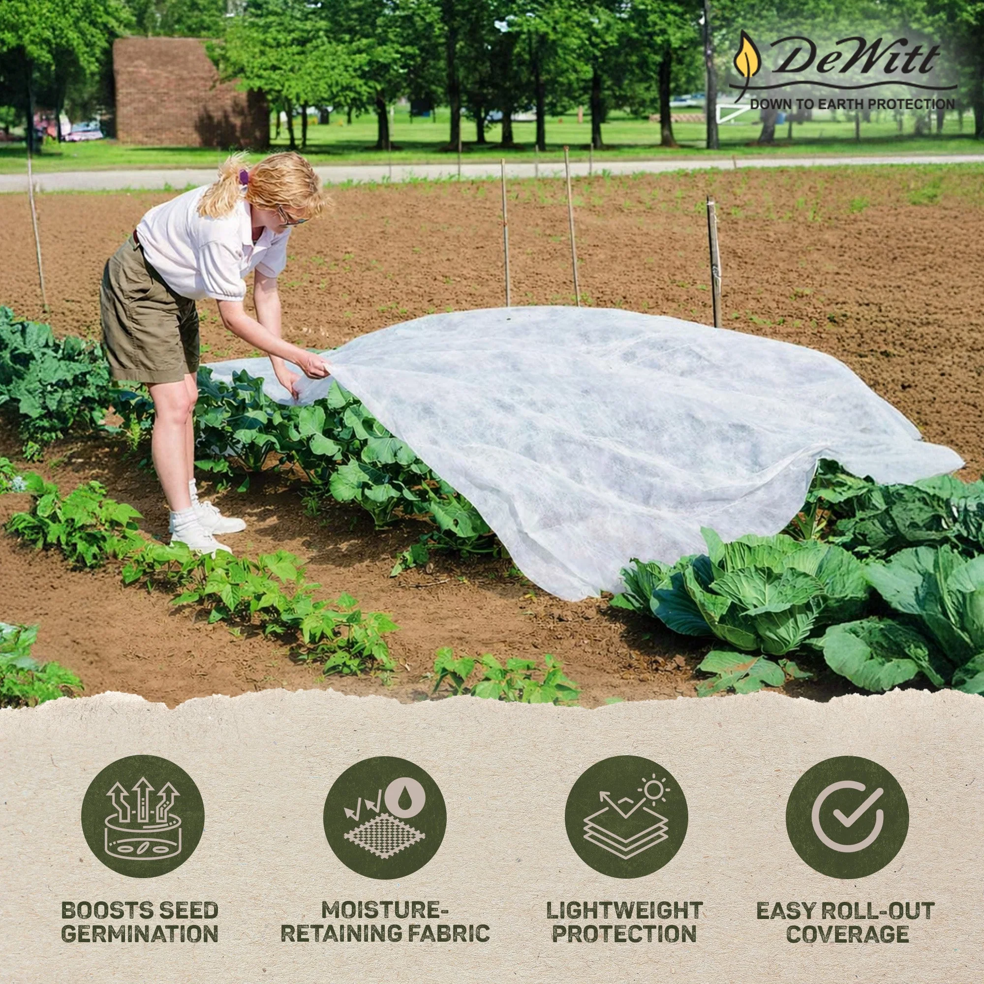 DeWitt Company 12 by 500 Feet of 5 Ounce Plant & Seed Winter Garden Guard Fabric - Image 2