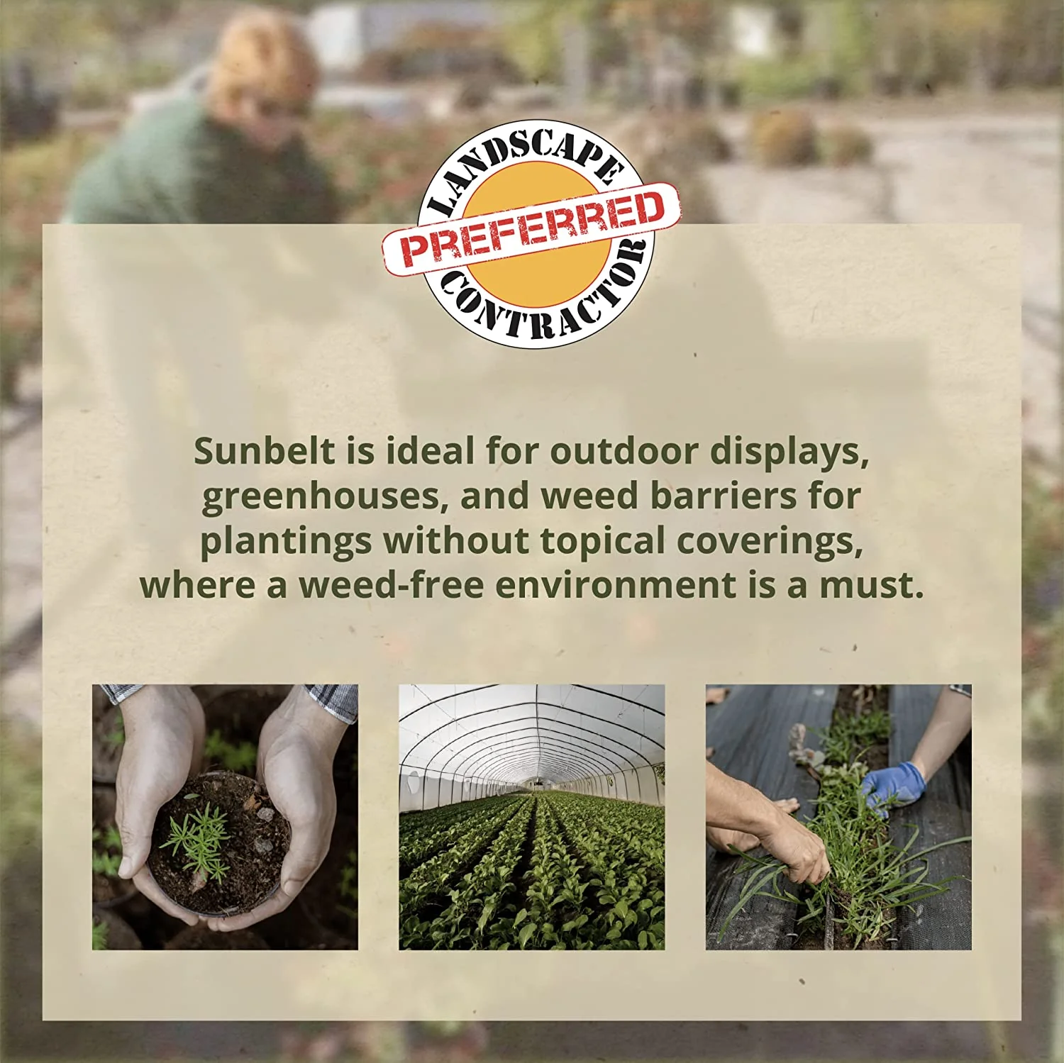 DeWitt Sunbelt 4'x300' Woven Weed Barrier Landscape Fabric Ground Cover (5 Pack) - Image 9