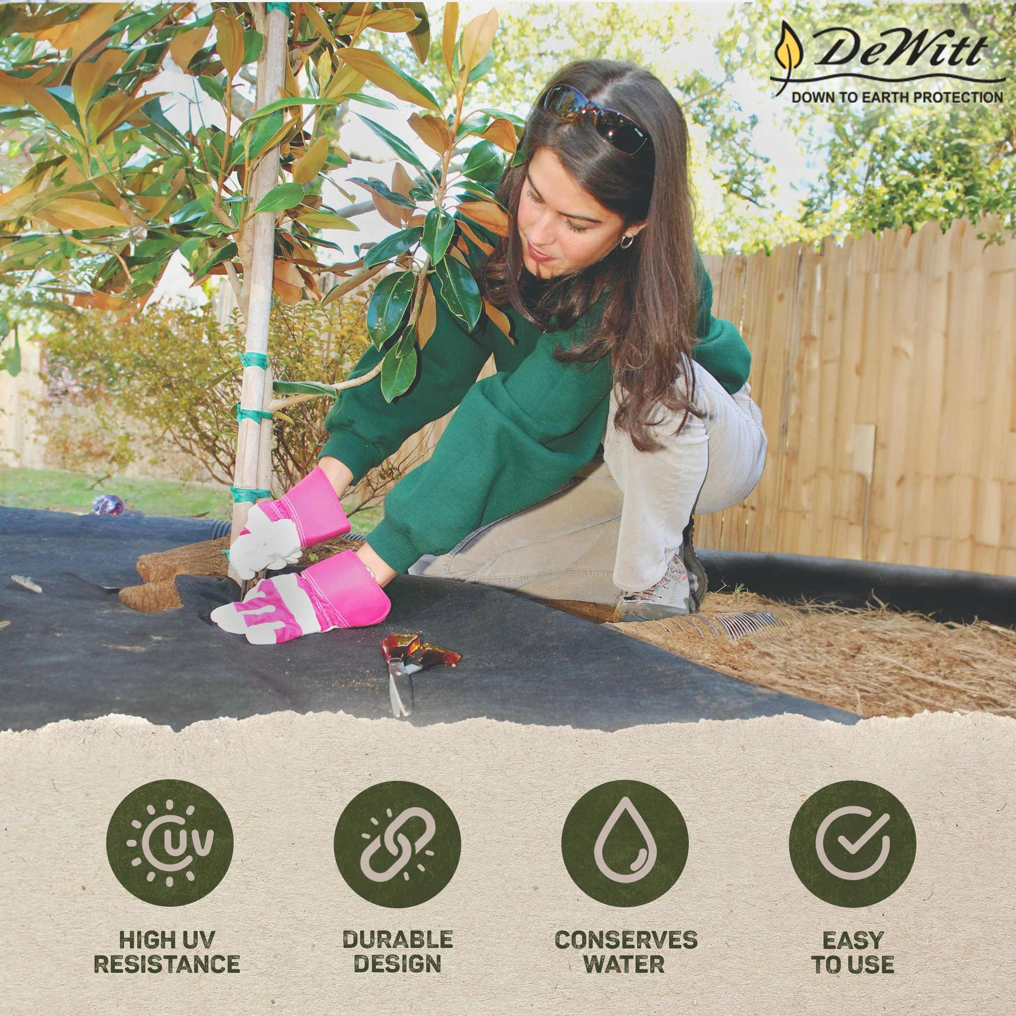 DeWitt Weed Barrier Pro 5 Ounce Landscape Ground Cover Fabric Roll, 12 x 250 Ft - Image 2