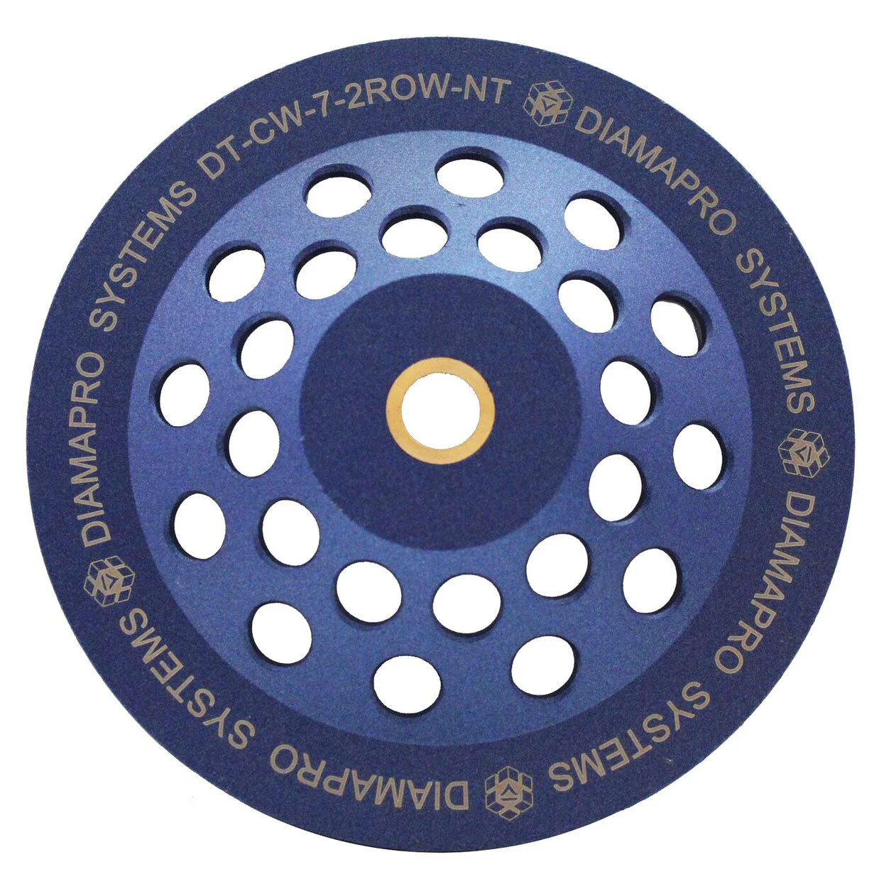 DiamaPro Systems Non Threaded 7 Inch Double Row Concrete Grinding Cup Wheel Tool - Image 2