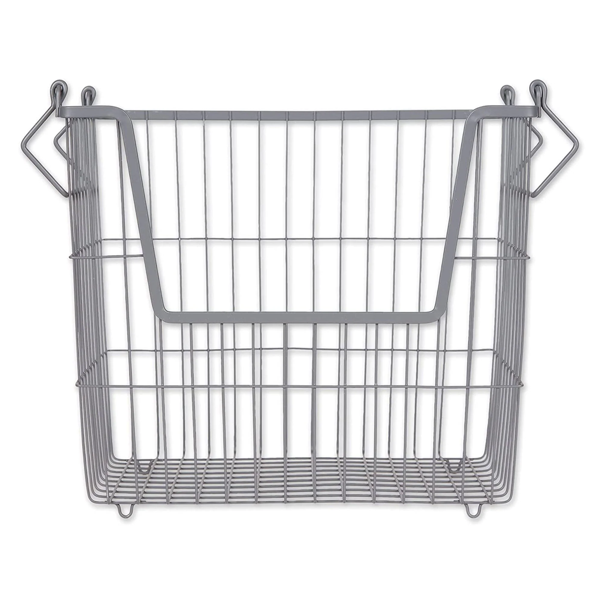 DII Design Imports Wire Mesh Stackable Utility Storage Bin, Large, Cool Gray - Image 2