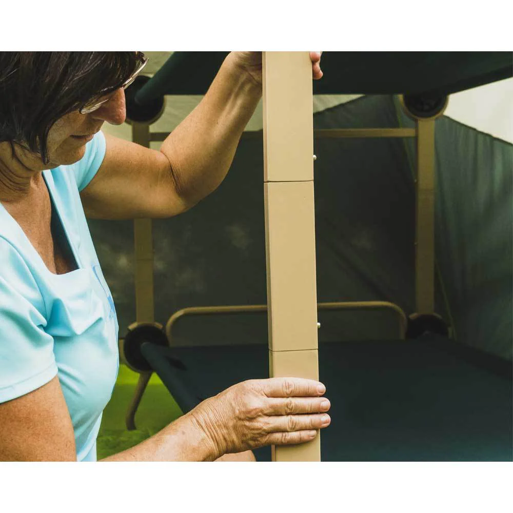 Disc-O-Bed 19802 7" Leg Height Extensions for Cam-O-Bunk Cots, Tan - Image 10
