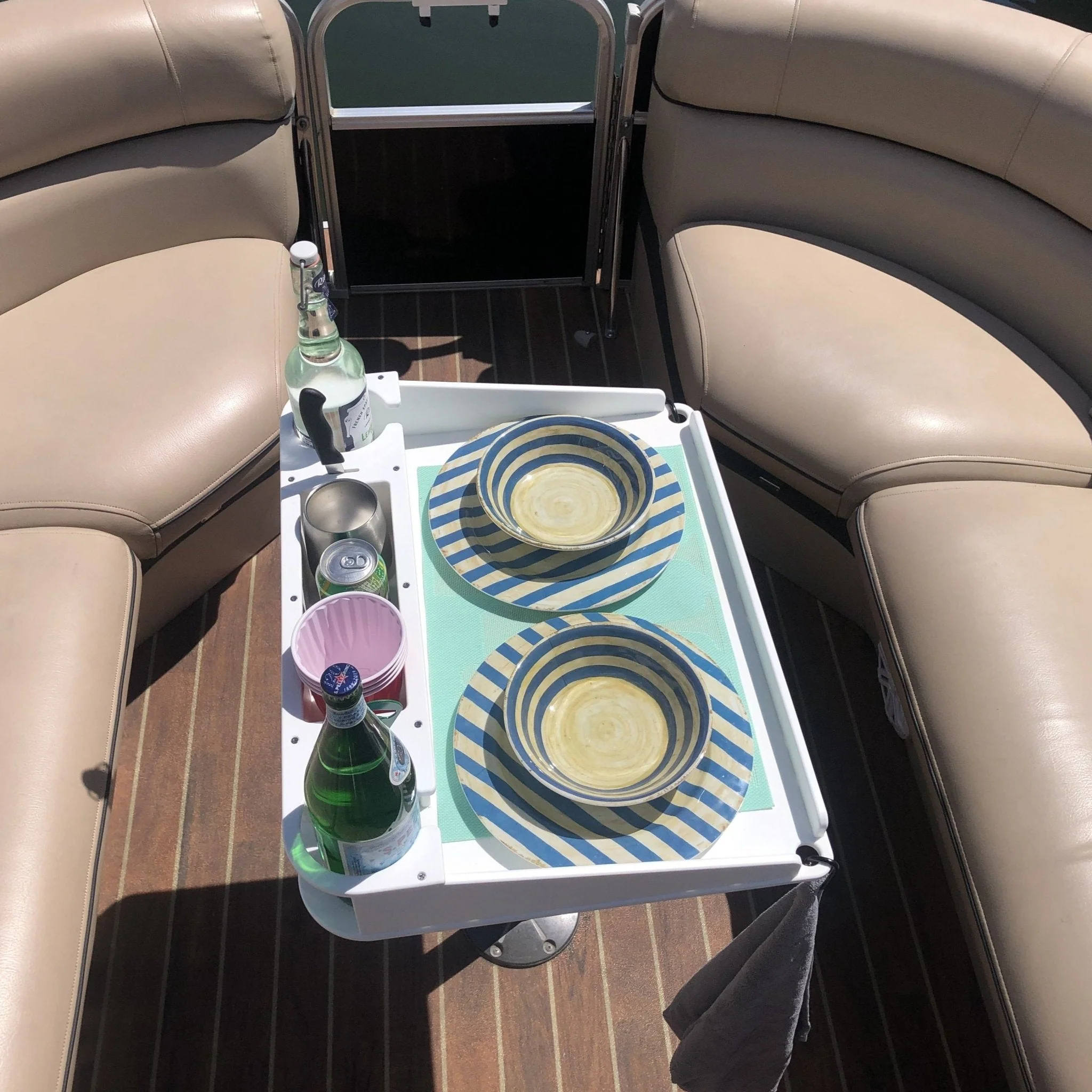 Docktail Utility Boat Table with Pedestal Table Attachment Options - Image 12