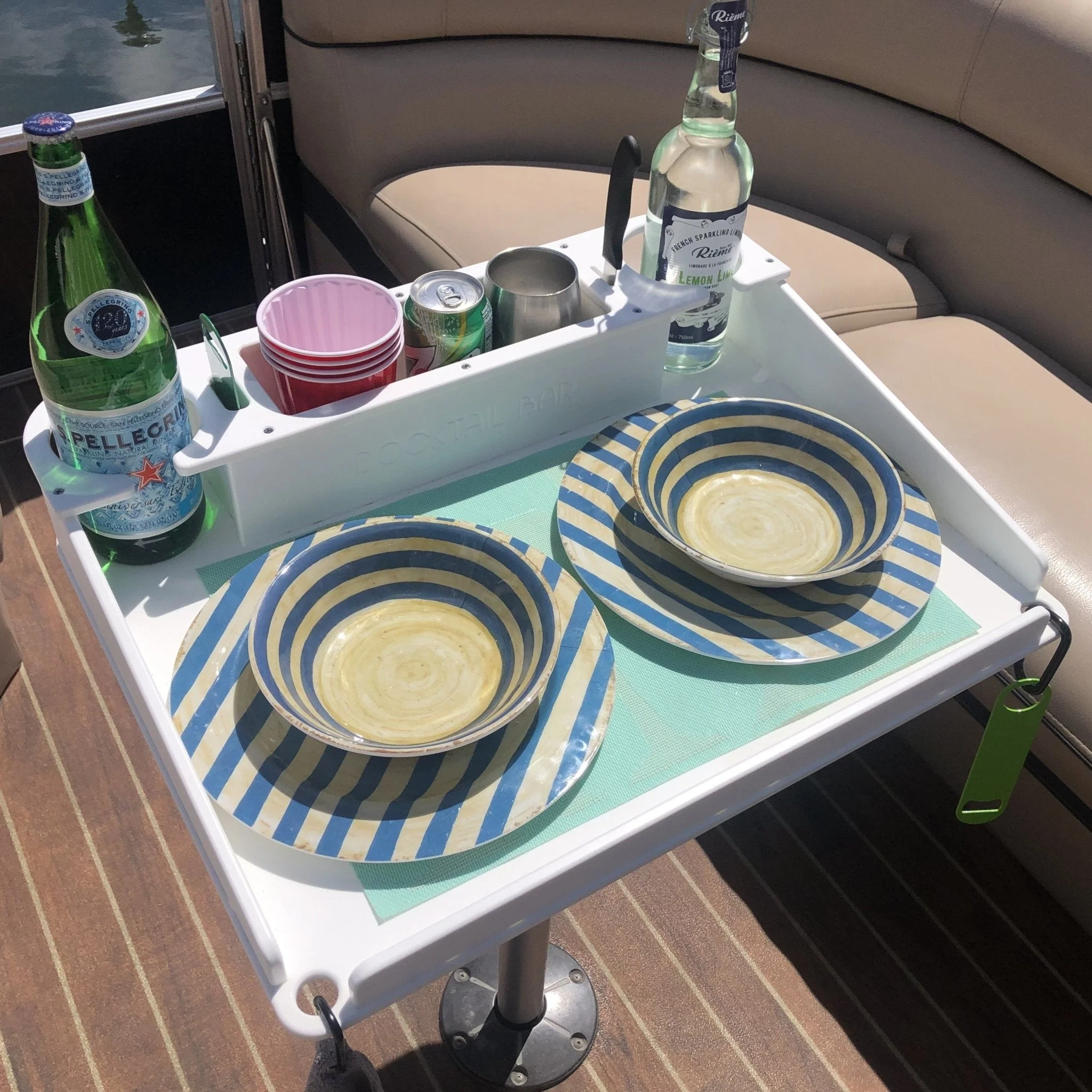 Docktail Utility Boat Table with Pedestal Table Attachment Options - Image 7