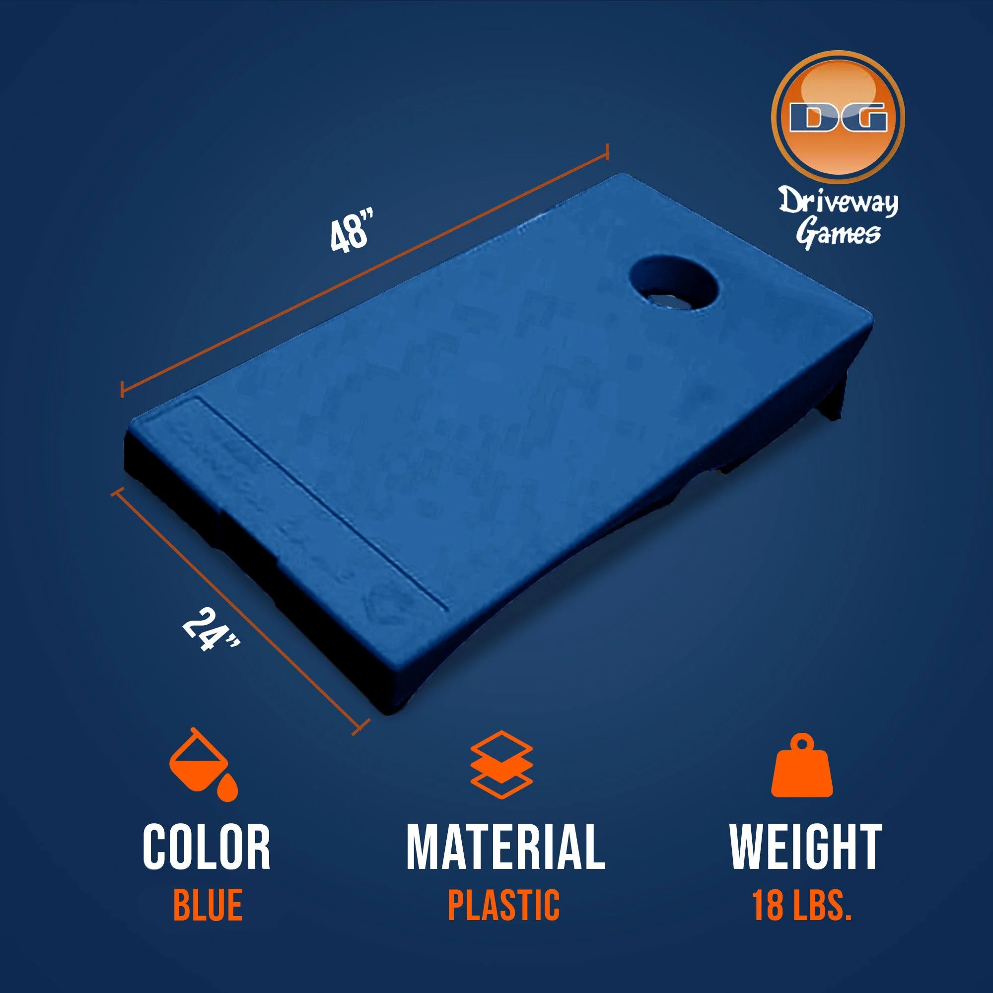 Driveway Games All Weather Indoor/Outdoor Bean Bag Cornhole Board Set, Blue - Image 2