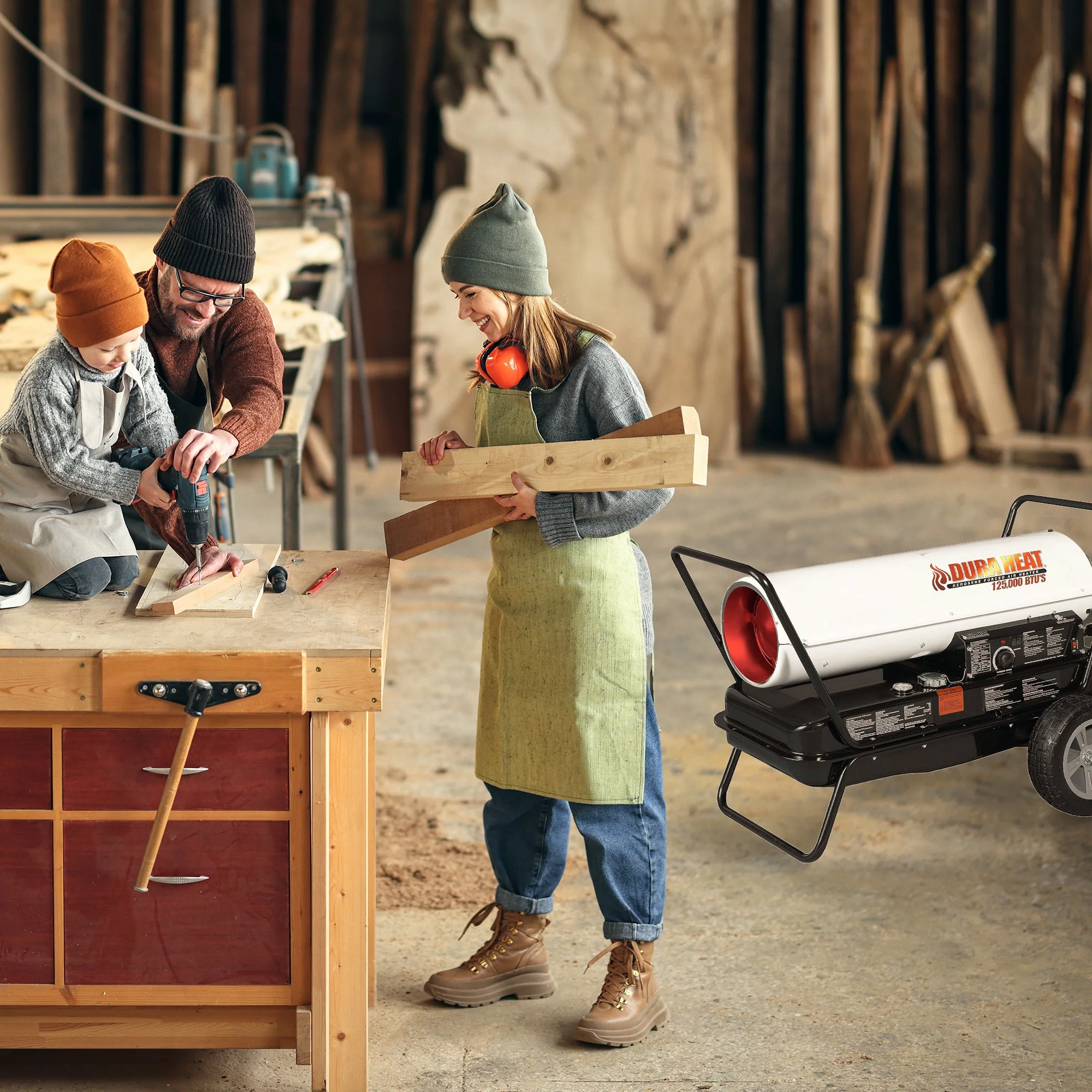 Dura Heat Kerosene Forced-Air Portable Heater with Thermostat for 3,200 Sq Ft - Image 5