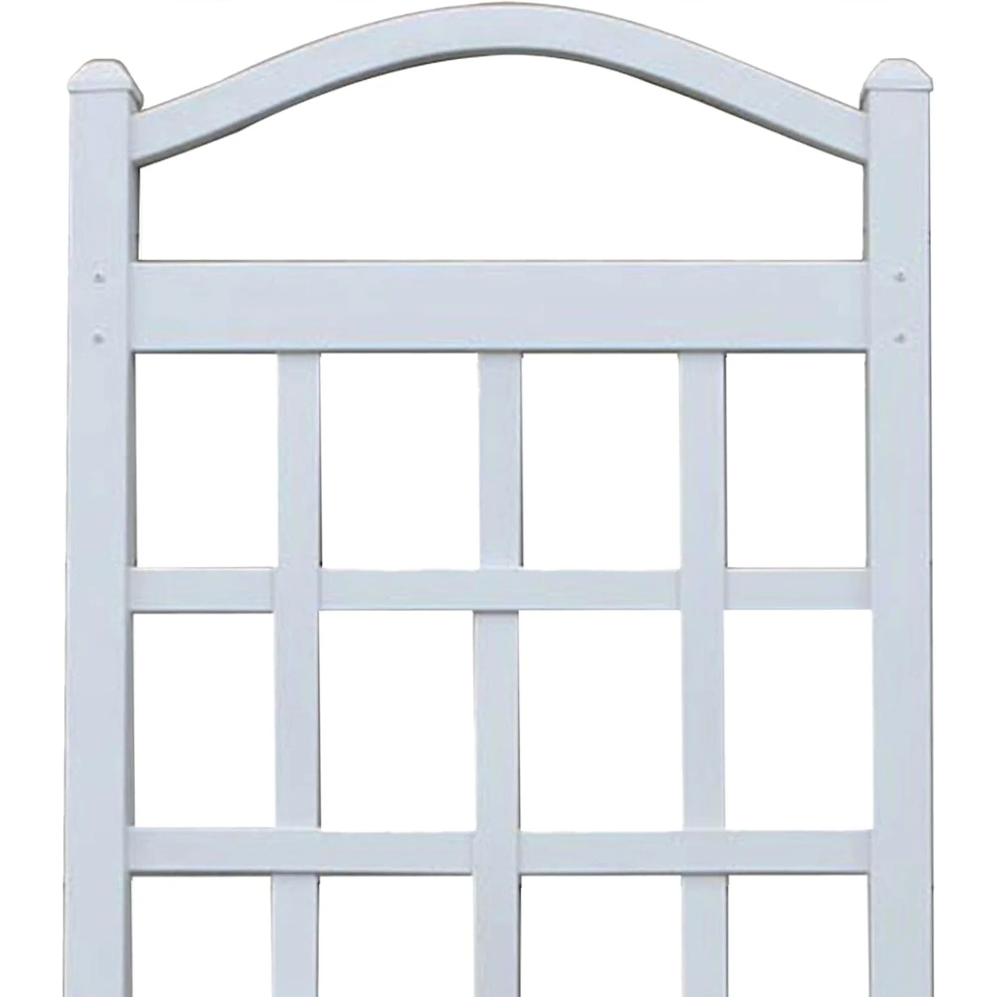 Dura-Trel Cambridge 28 x 75 Inch PVC Vinyl Outdoor Garden Patio Trellis, White - Image 6