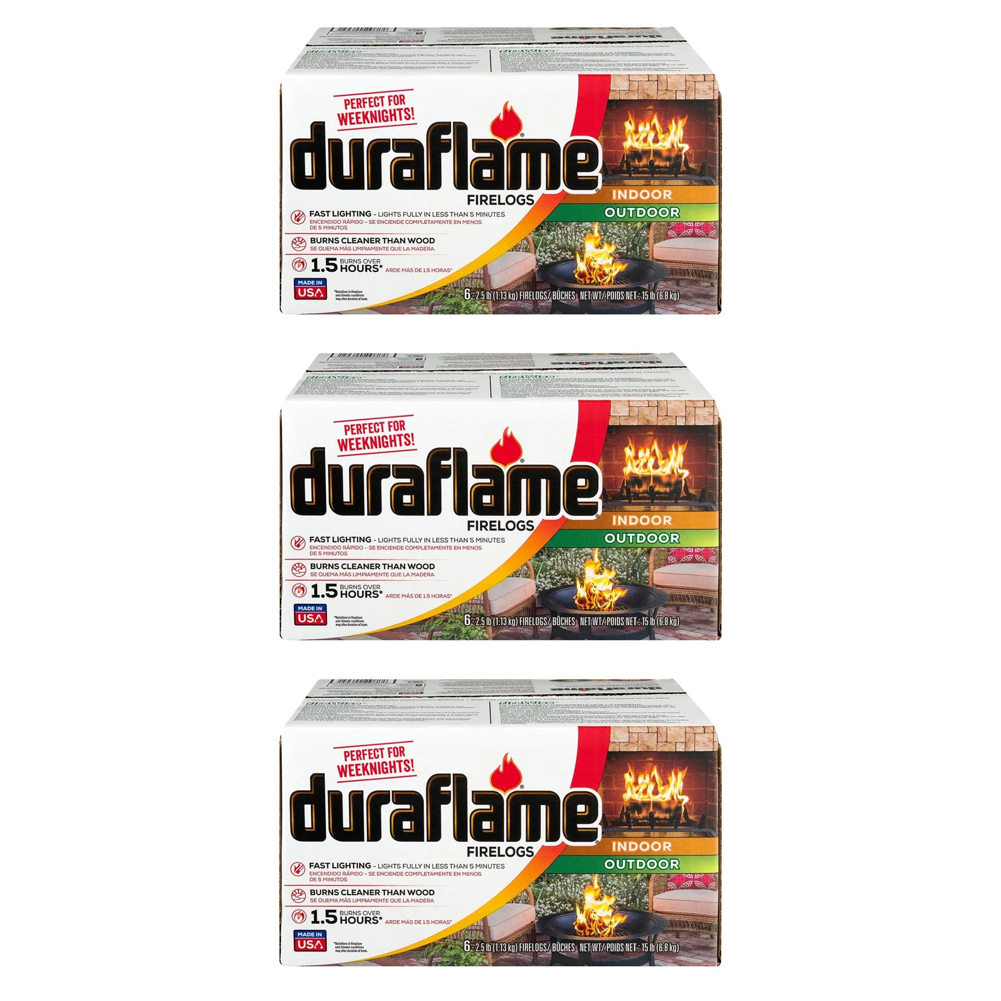 Duraflame 2.5lbs Indoor Outdoor Fireplace Pit Firelog 4.5 Hr Burn Time (18 Pack) - Image 12