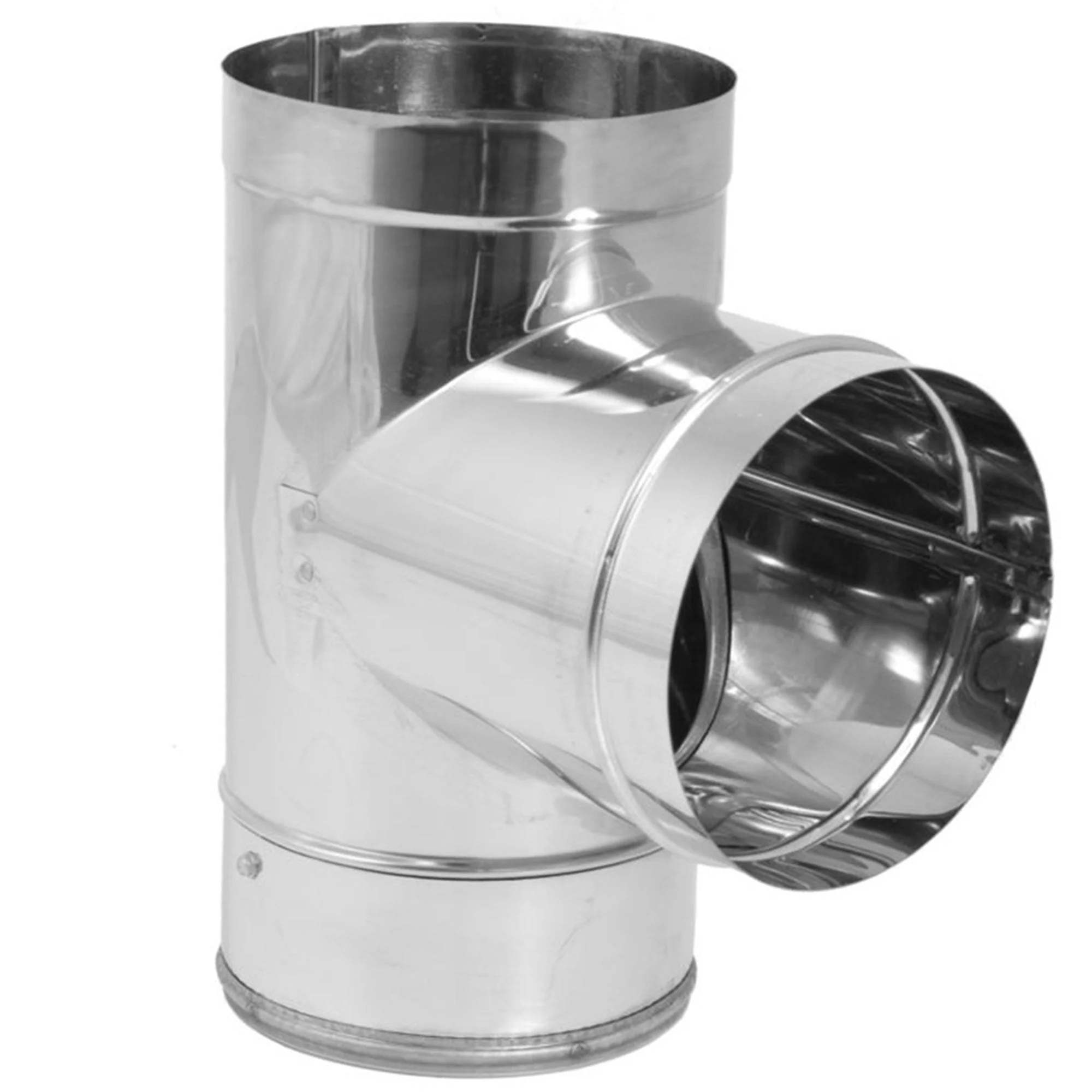 DuraVent DuraBlack Stainless Steel Single Wall Wood Burning Stove Pipe Connector - Image 6
