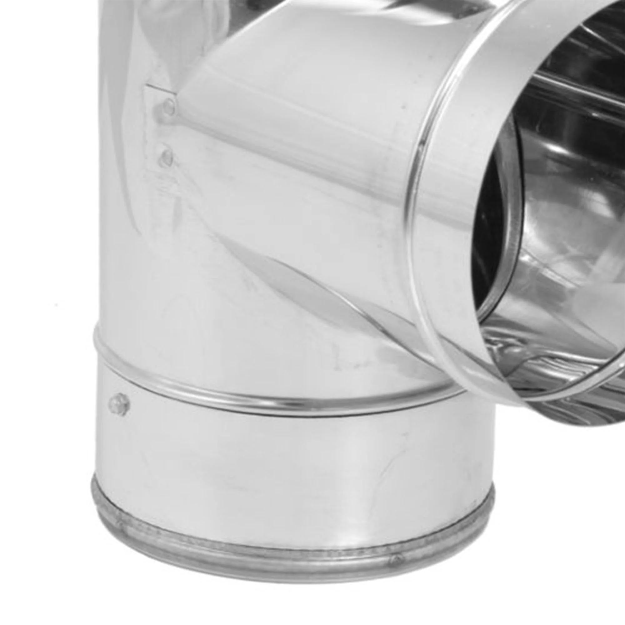 DuraVent DuraBlack Stainless Steel Single Wall Wood Burning Stove Pipe Connector - Image 9