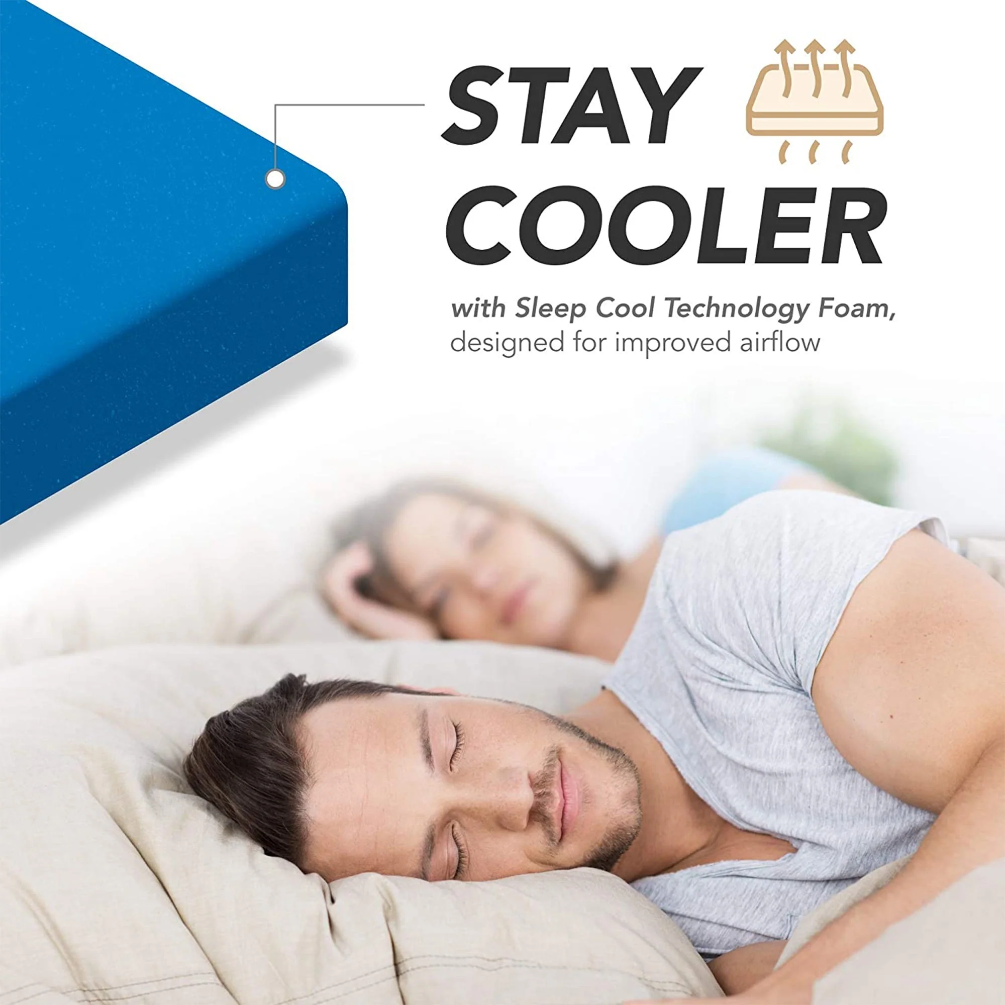 Dynasty Mattress 14.5 inch CoolBreeze Plush Gel Memory Foam Mattress Bed, King Size - Image 5
