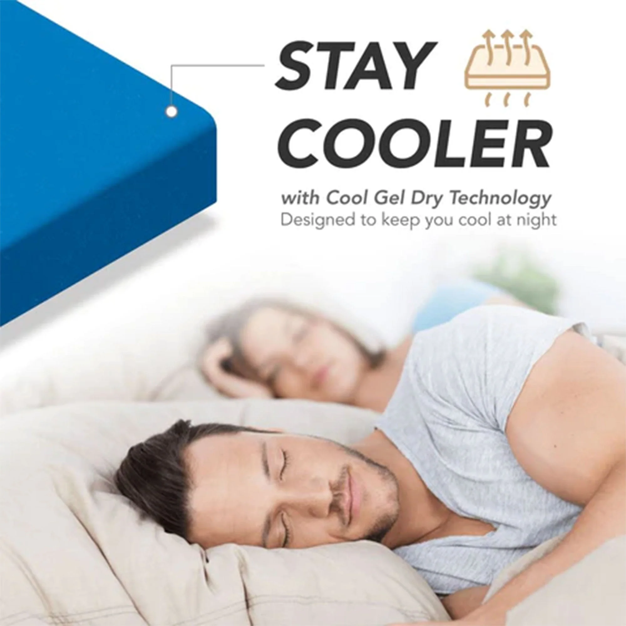 DynastyMattress 14.5” Inch CoolBreeze Plush Medium Soft Gel Memory Foam Mattress Bed, Size Twin USA Made - Image 4
