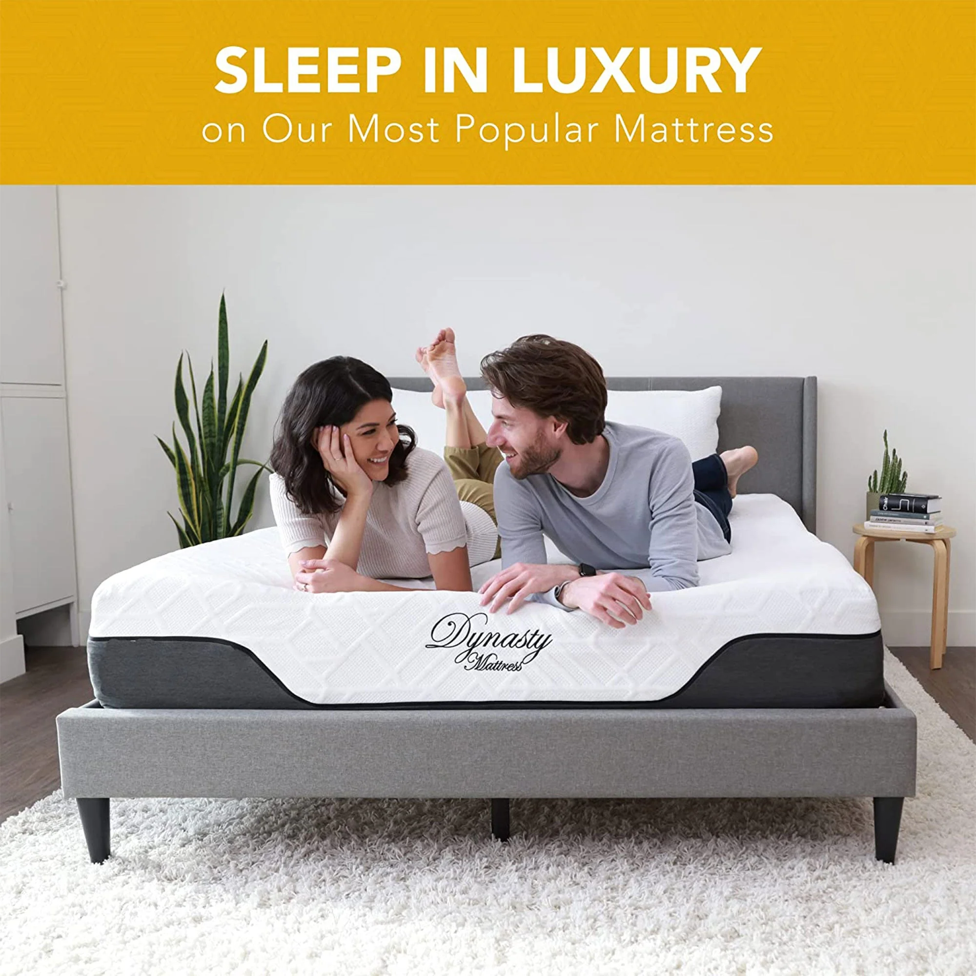 DynastyMattress CoolBreeze 12 Inch Essential Sleep Air Gel Infused Memory Foam Bed Medium Firm Twin XL Size - Image 2