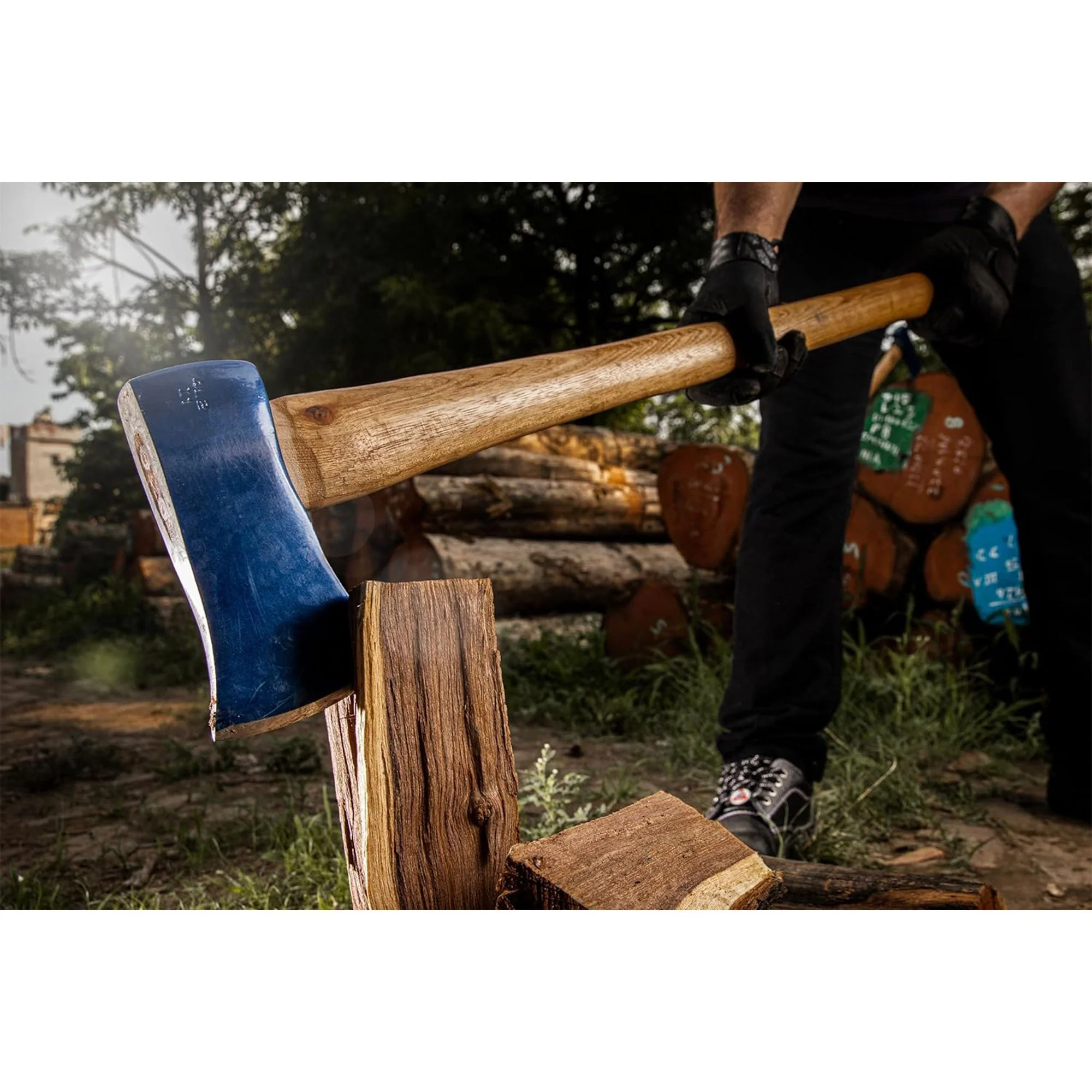 Estwing 8 Pound Wood Splitting Maul with 36" Hickory Wood Handle and Steel Blade - Image 2