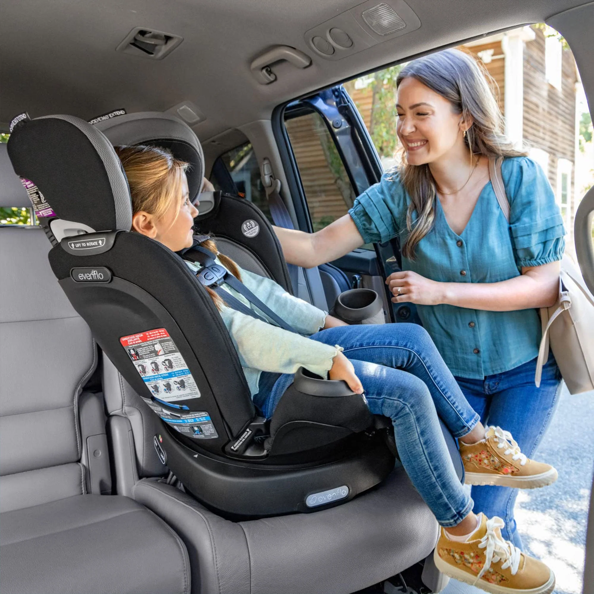 Evenflo Revolve360 Extend Rotational Convertible Child Car Seat, Rockland Green - Image 10