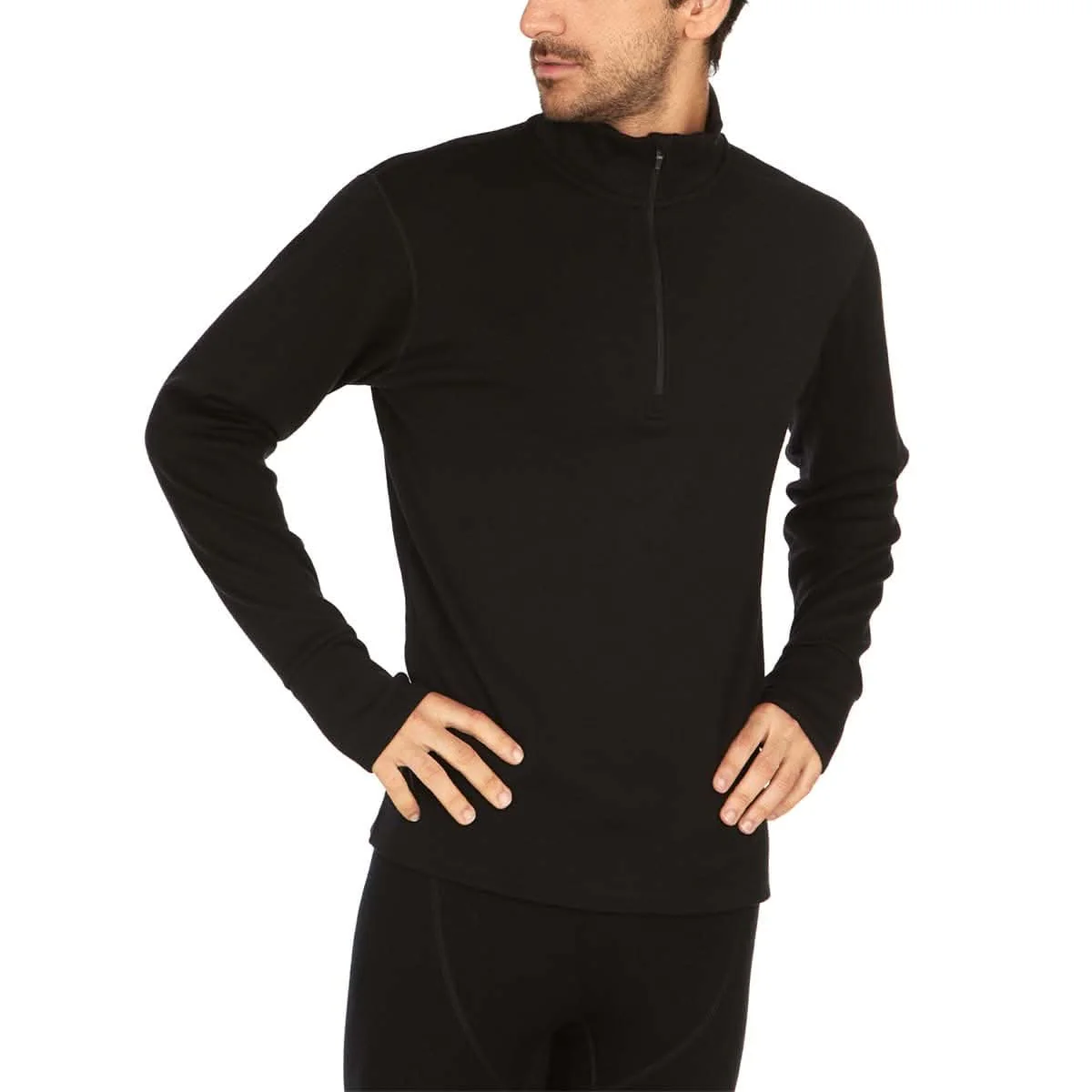 Heavyweight Men's Wool 1/4 Zip - 100% Merino Wool - Image 8