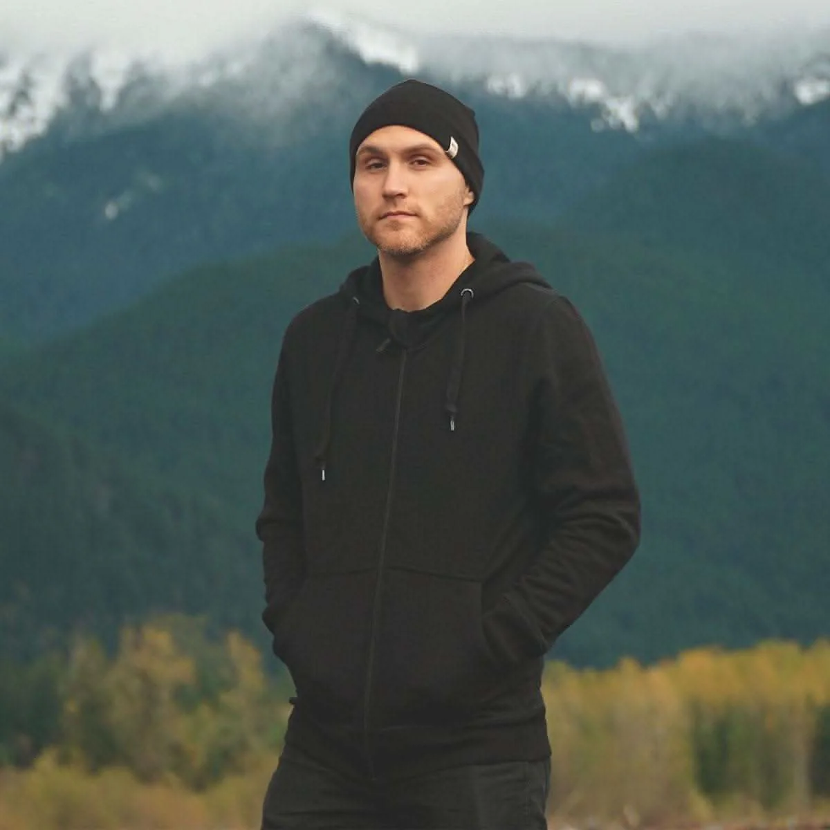 Men's Brushed Merino Wool Full-Zip Hoodie - Heavyweight - Image 4