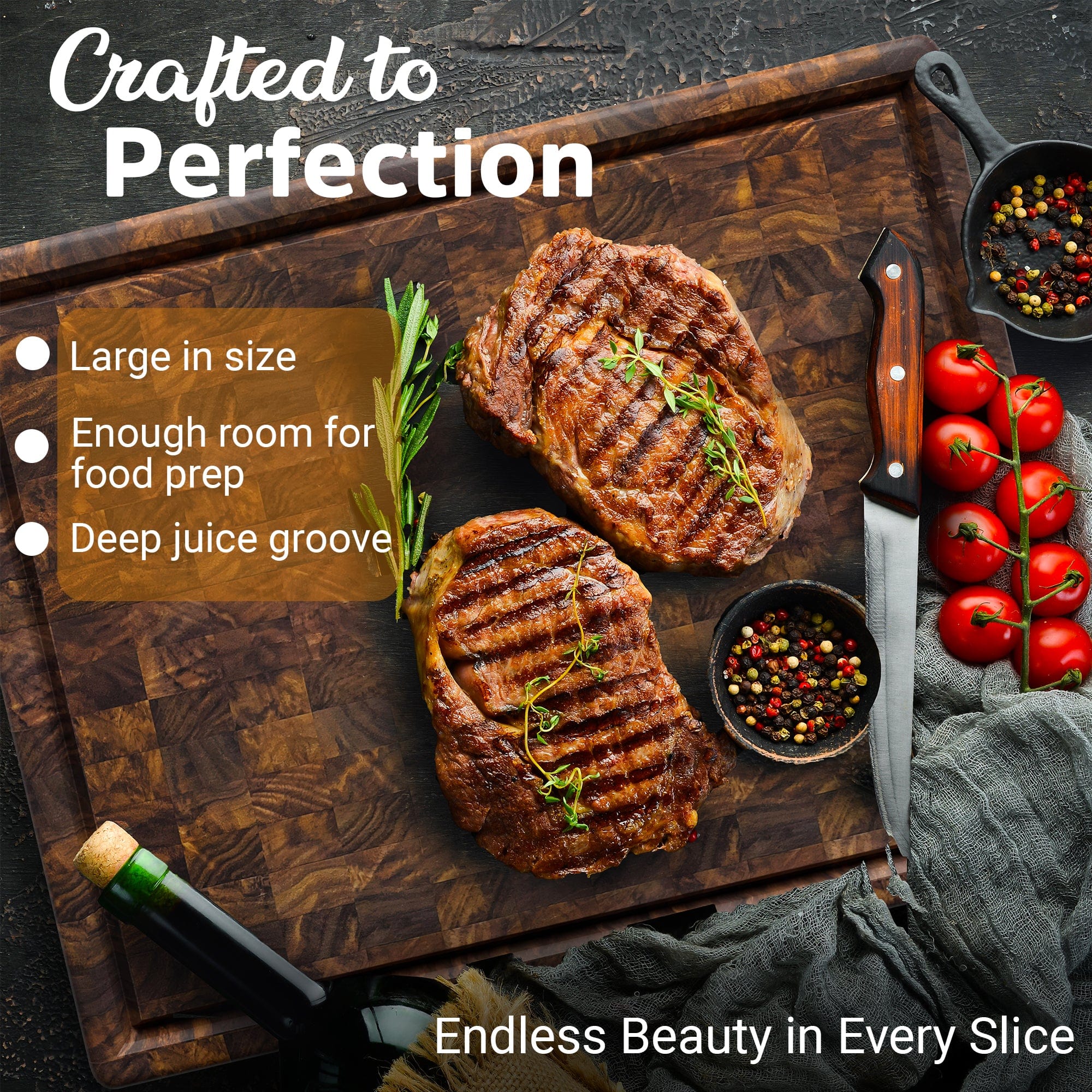 Extra Large Walnut Wood End Grain Cutting Board - Image 12