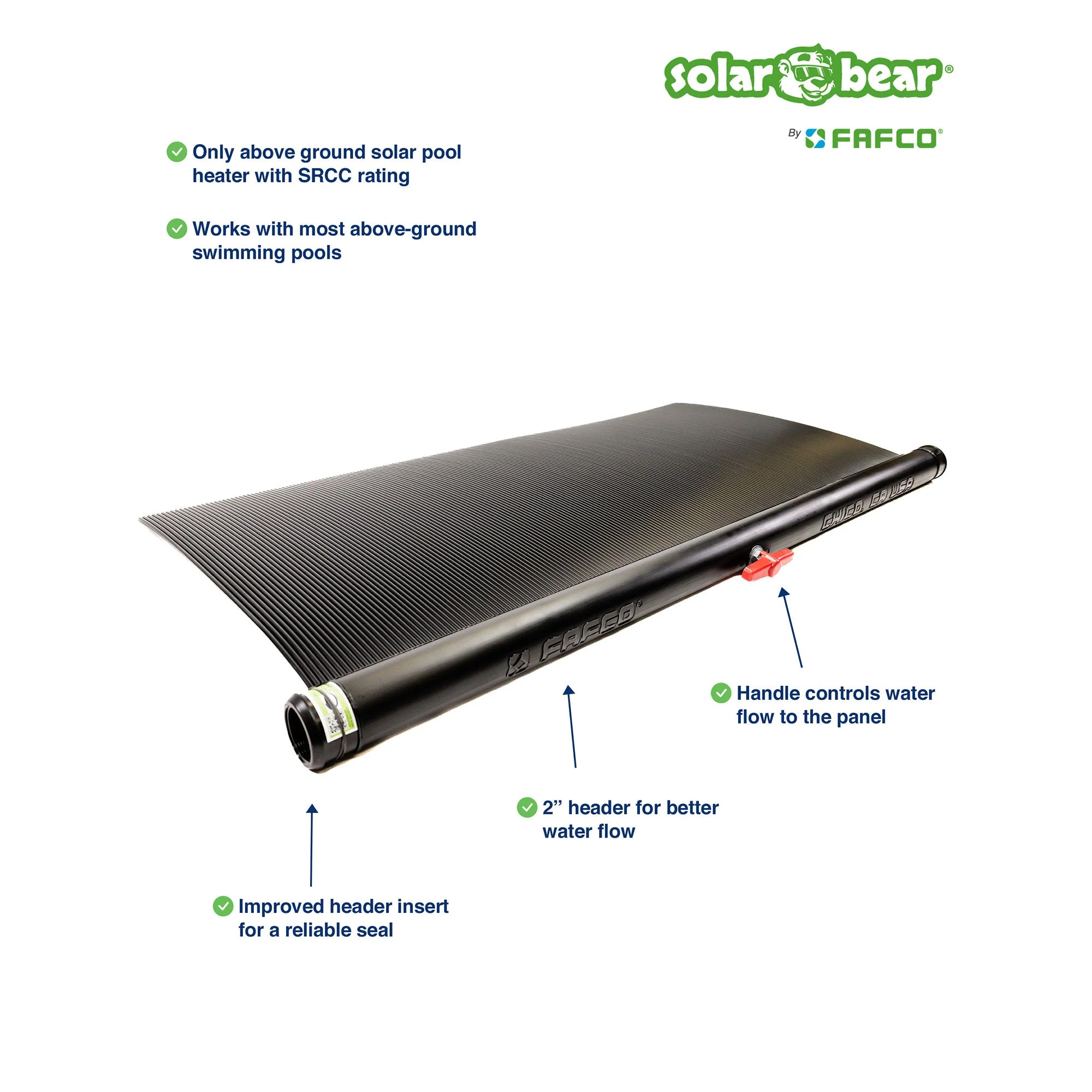 FAFCO Solar Bear Pool Heating System with Installation Kit for Above Ground Pool - Image 3