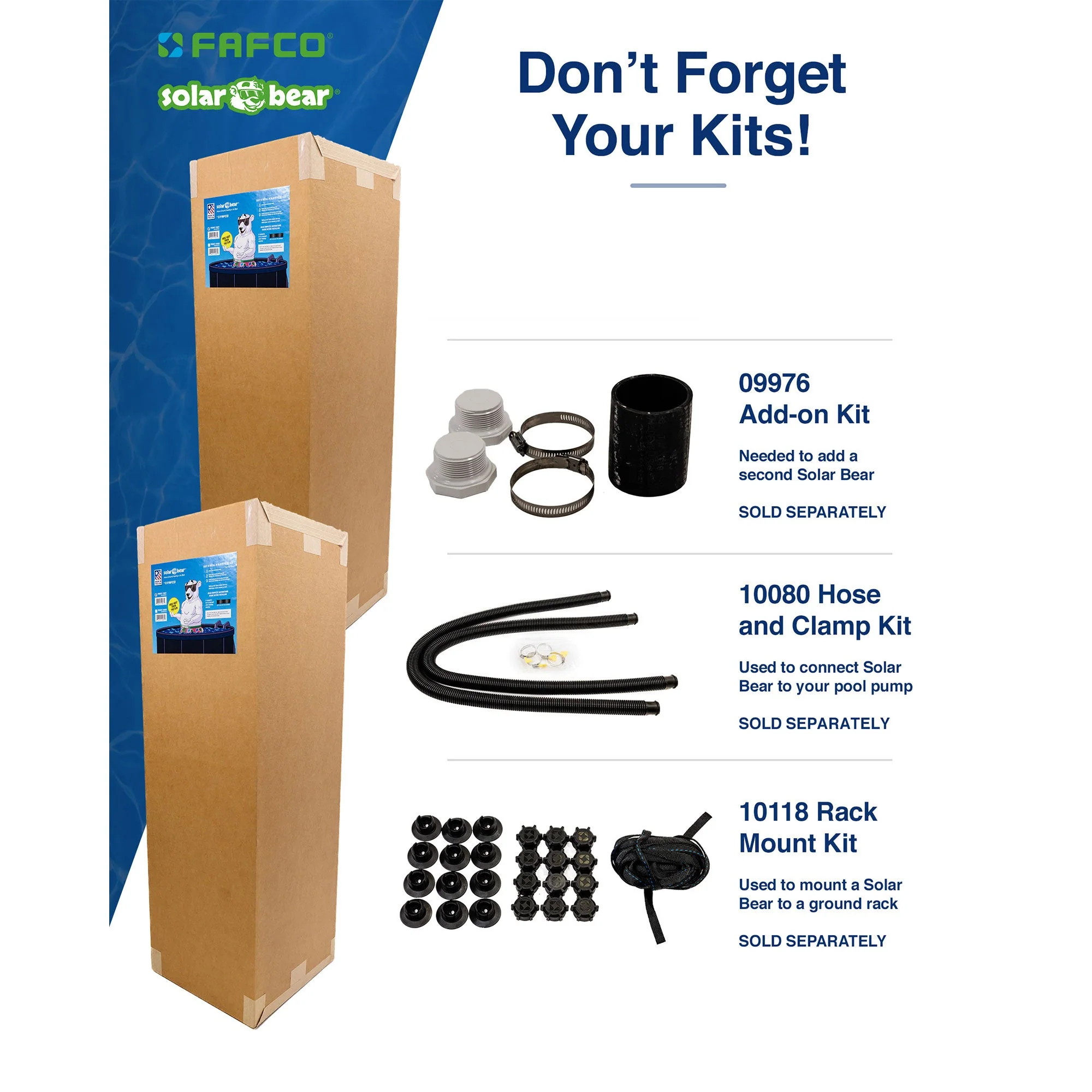 FAFCO Solar Bear Pool Heating System with Installation Kit for Above Ground Pool - Image 4