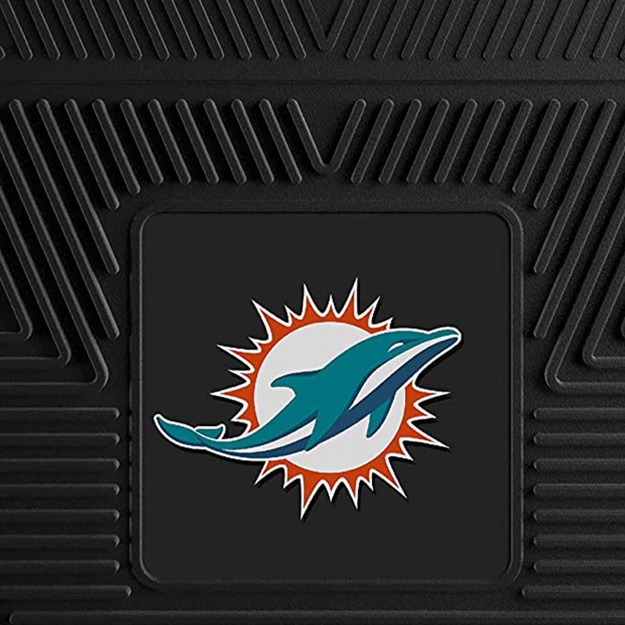 Fanmats 27 x 17 Inch Vinyl Front Car Floor Mat 2 Piece Set, NFL Miami Dolphins - Image 3