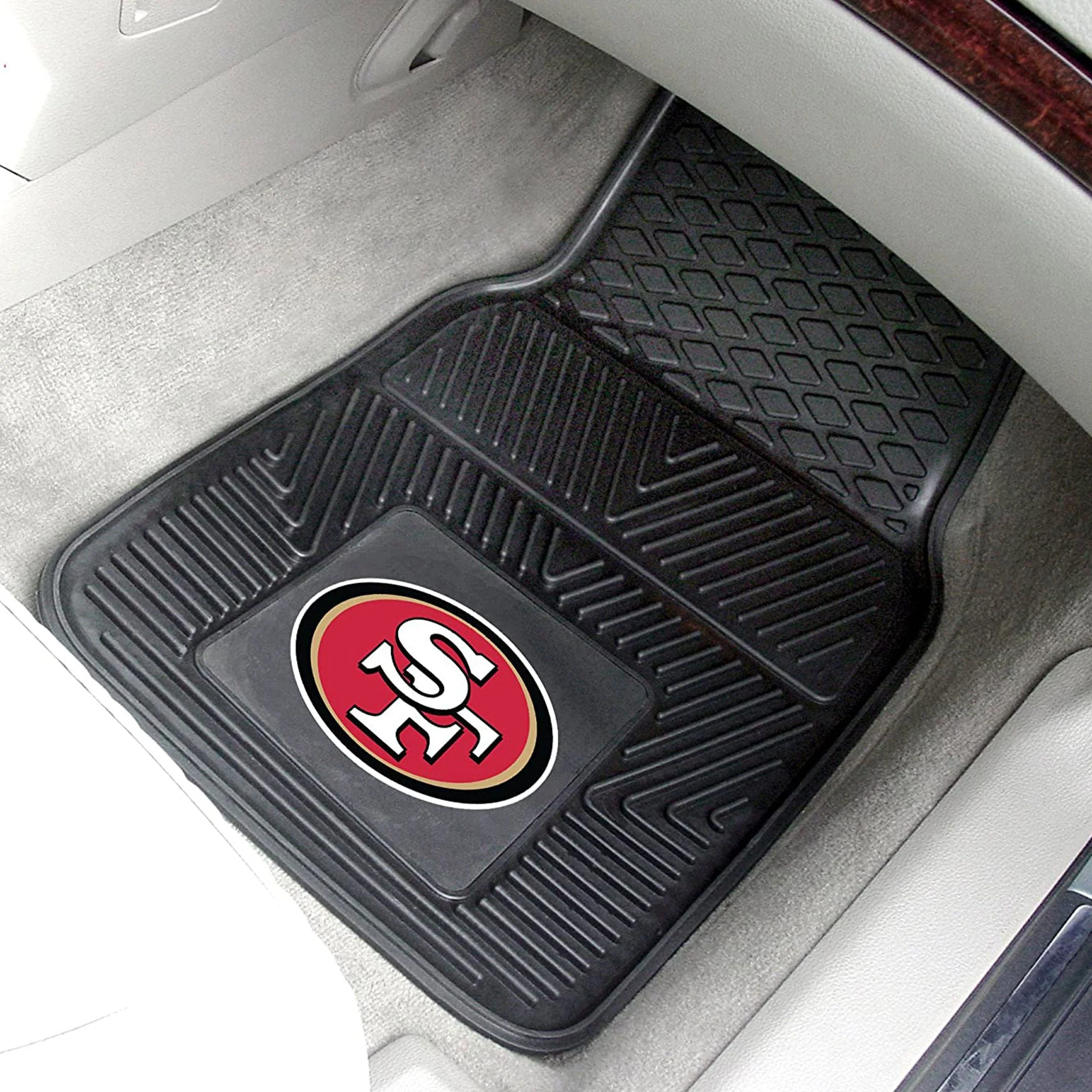 Fanmats 27 x 17" Vinyl Front Row Car Floor Mat 2 Piece Set, San Francisco 49ers - Image 7