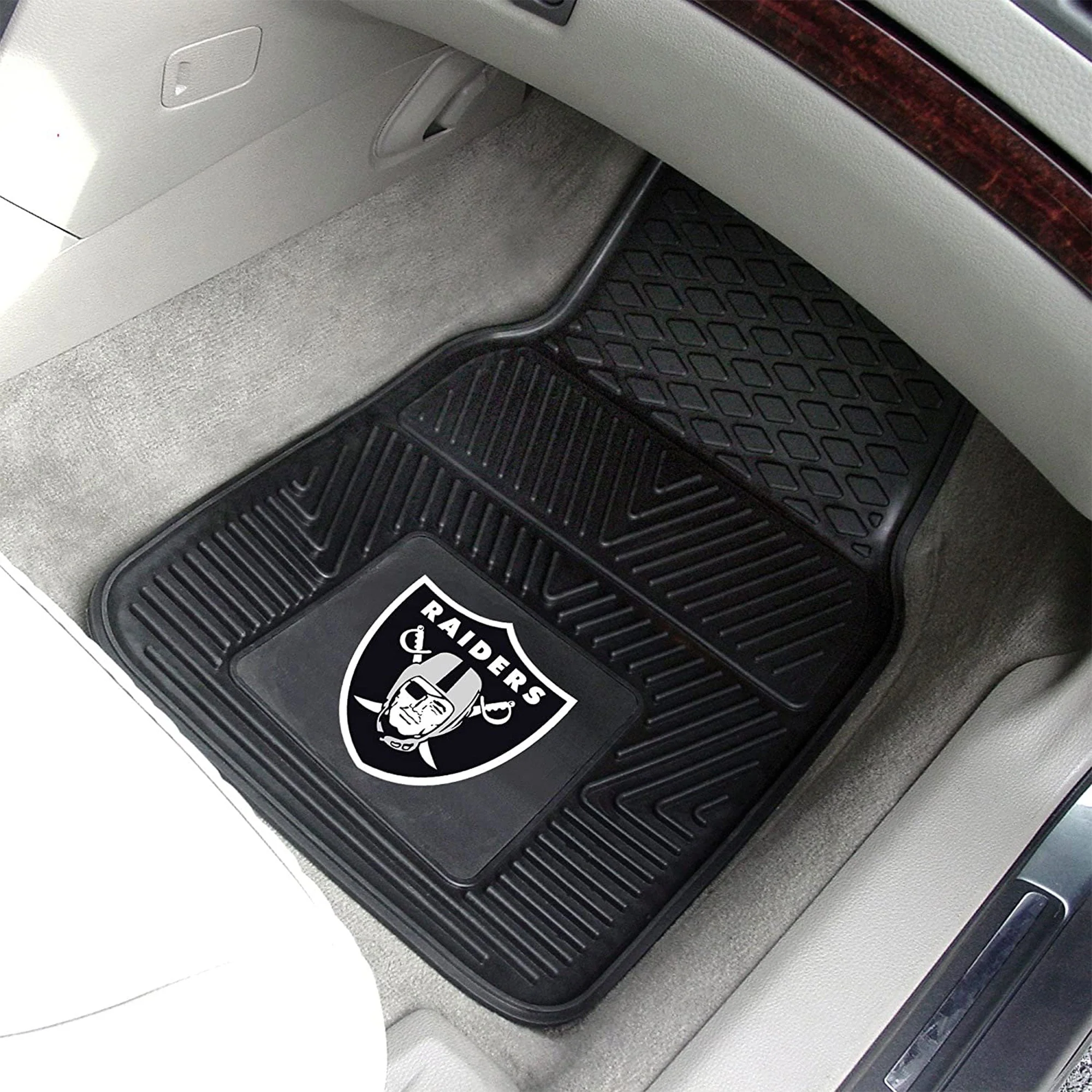 Fanmats 27x17 Inch Vinyl Front Car Floor Mat 2 Piece Set, NFL Las Vegas Raiders - Image 7