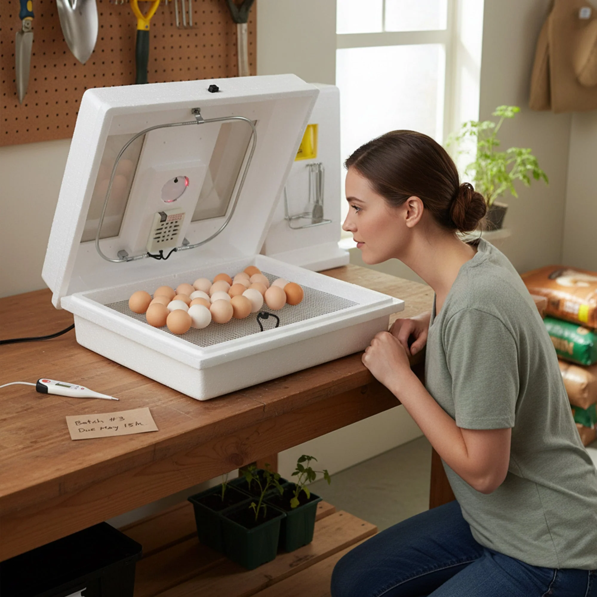 Farm Innovators 2100 Still Air Incubator w/ Reliable Temperature Settings, White - Image 4