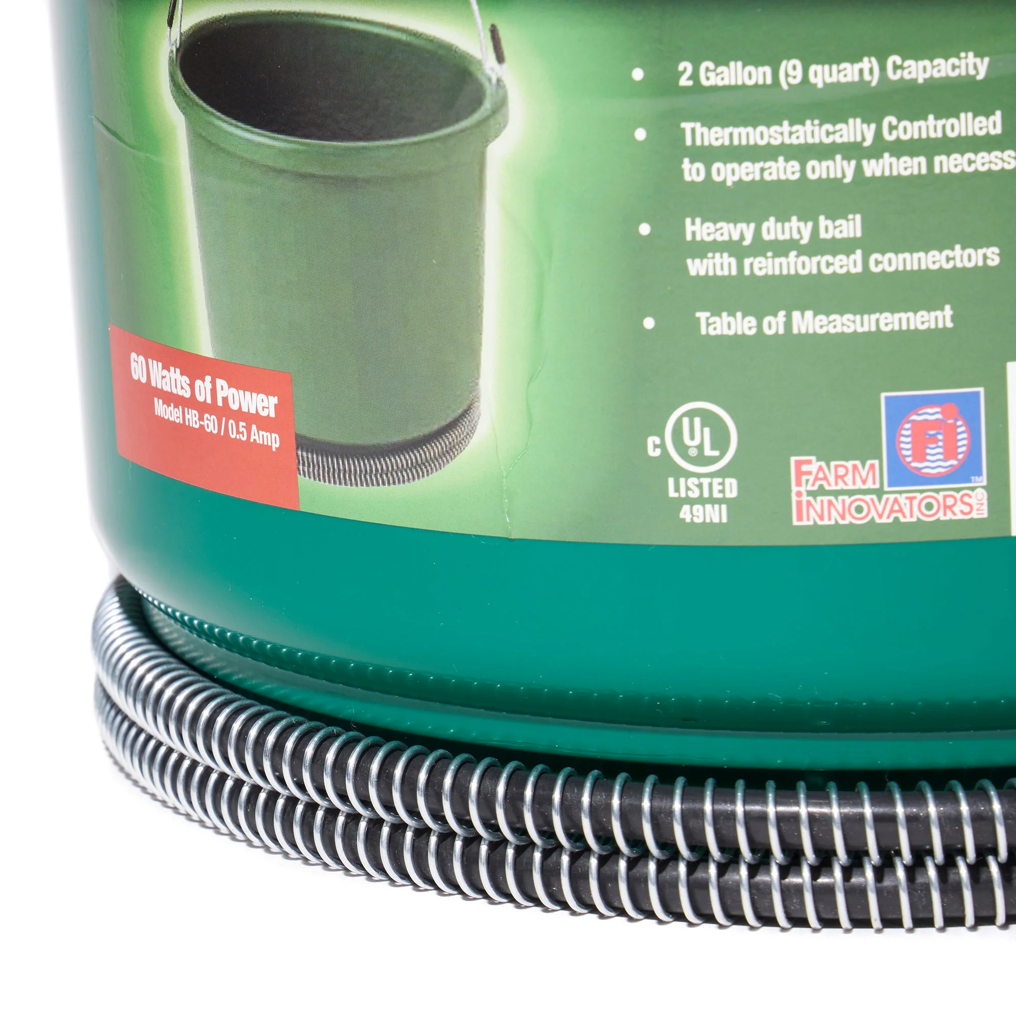 Farm Innovators Model HB-60 Oversized 2 Gallon Plastic Heated Bucket, 60 Watt - Image 9