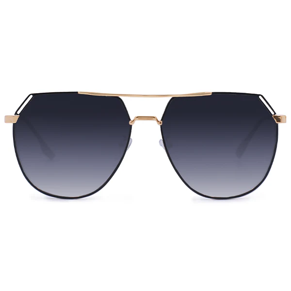 Farrah - Midnight Square Aviator Sunglasses