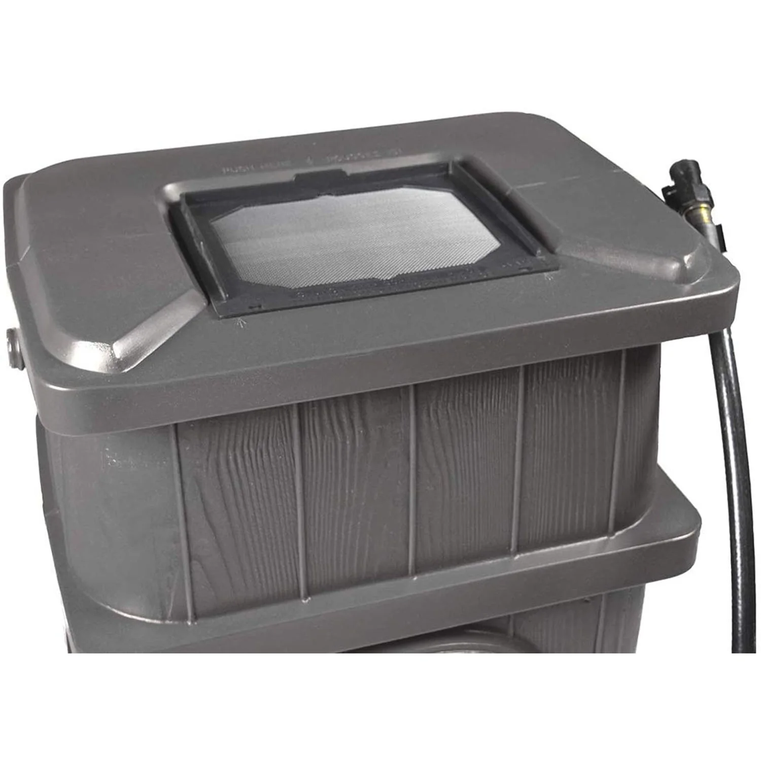FCMP Outdoor 45 Gal Wood Grain Rain Catcher Barrel Container, Gray (2 Pack) - Image 5
